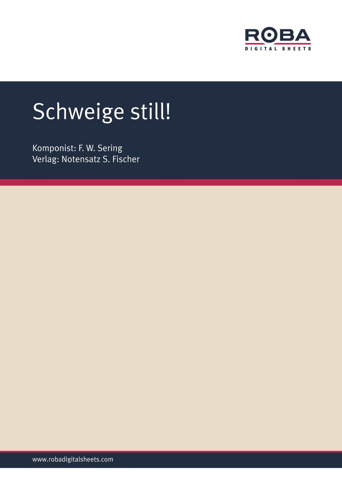 Schweige still!: Sheet Music