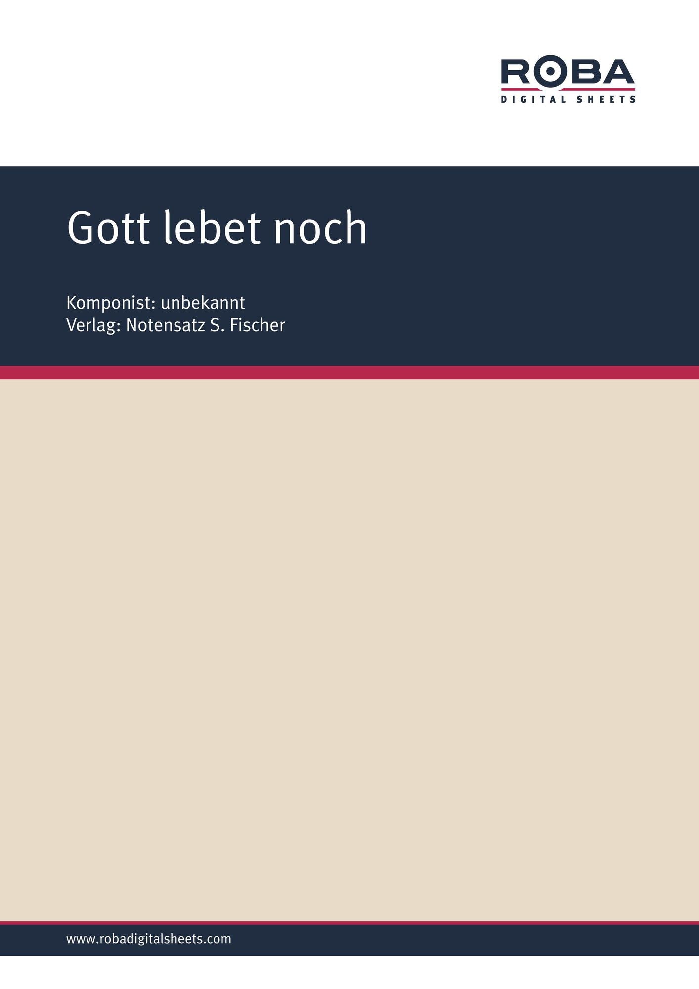 Gott lebet noch: Sheet Music