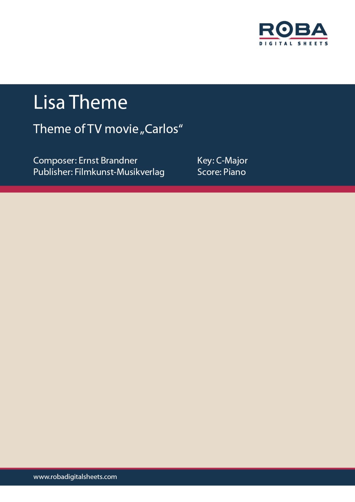 Lisa Theme: Single Songbook, Theme of TV movie "Carlos"