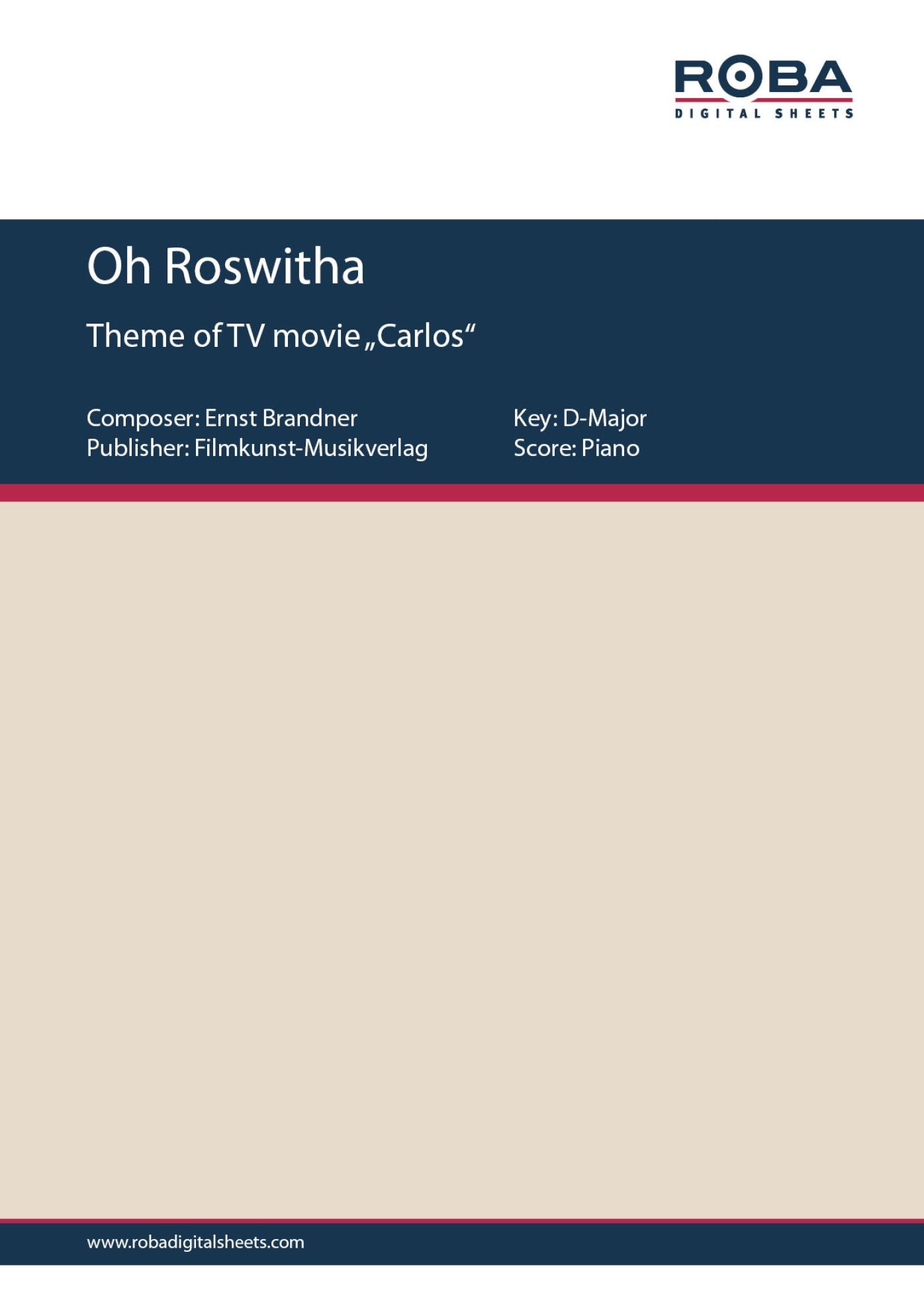 Oh Roswitha: Single Songbook, Theme of TV movie "Carlos"