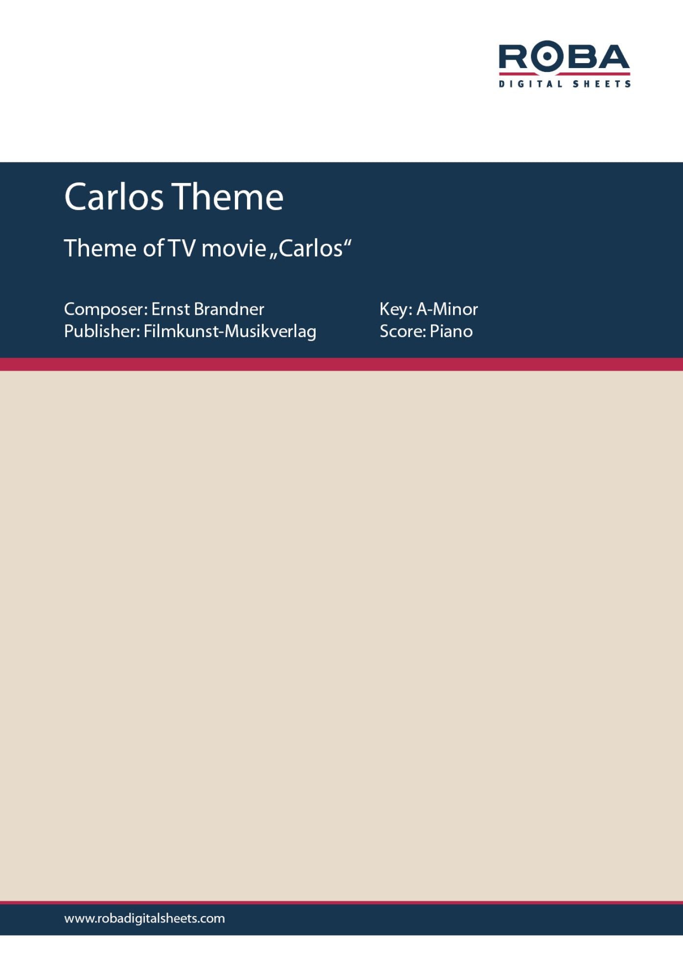 Carlos Theme: Single Songbook, Theme of TV movie "Carlos"