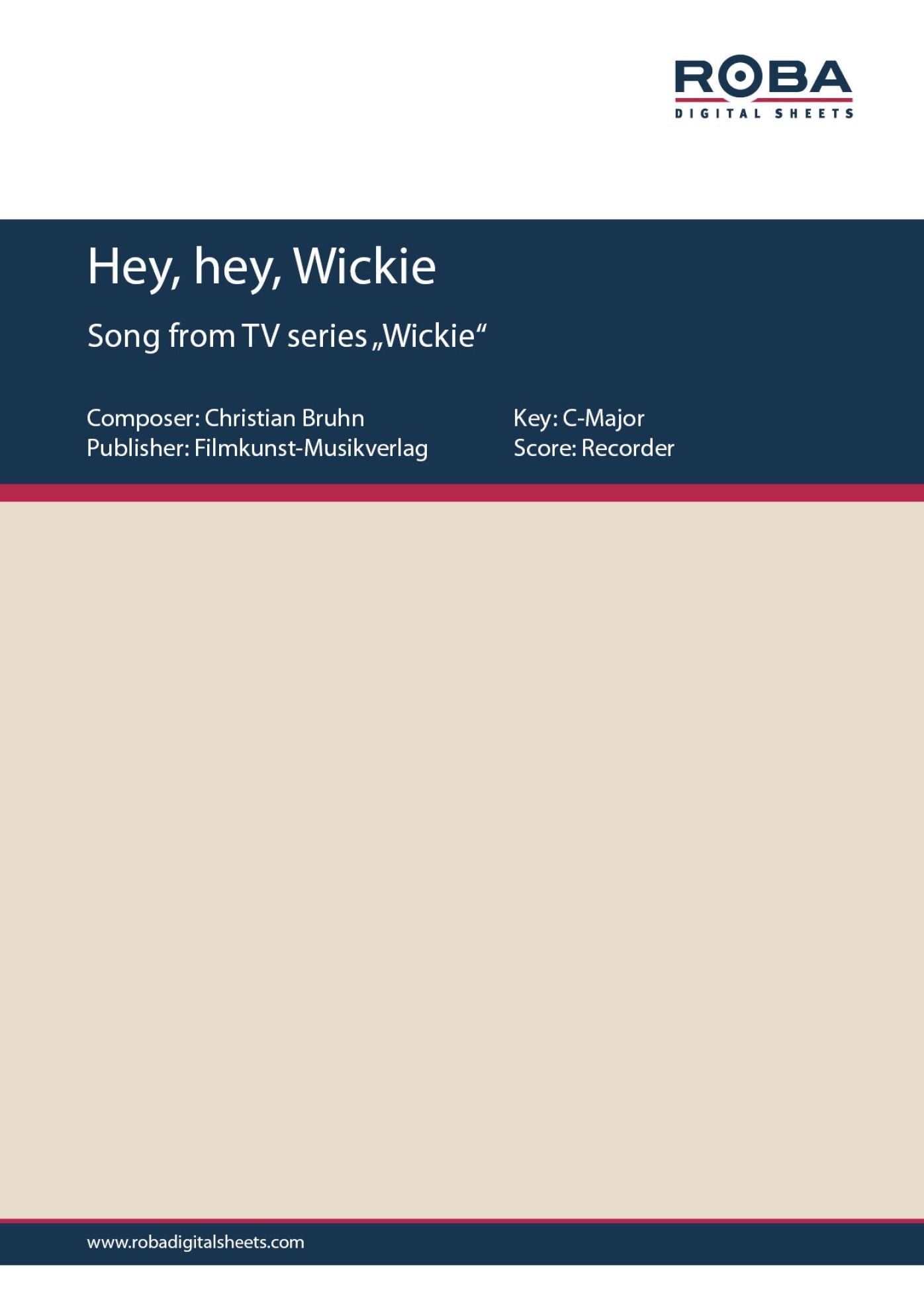 Hey, hey, Wickie: Single Songbook; Instrument: Recorder
