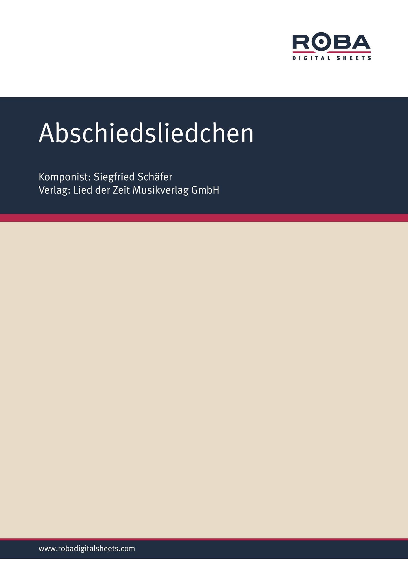 Abschiedsliedchen : Single Songbook