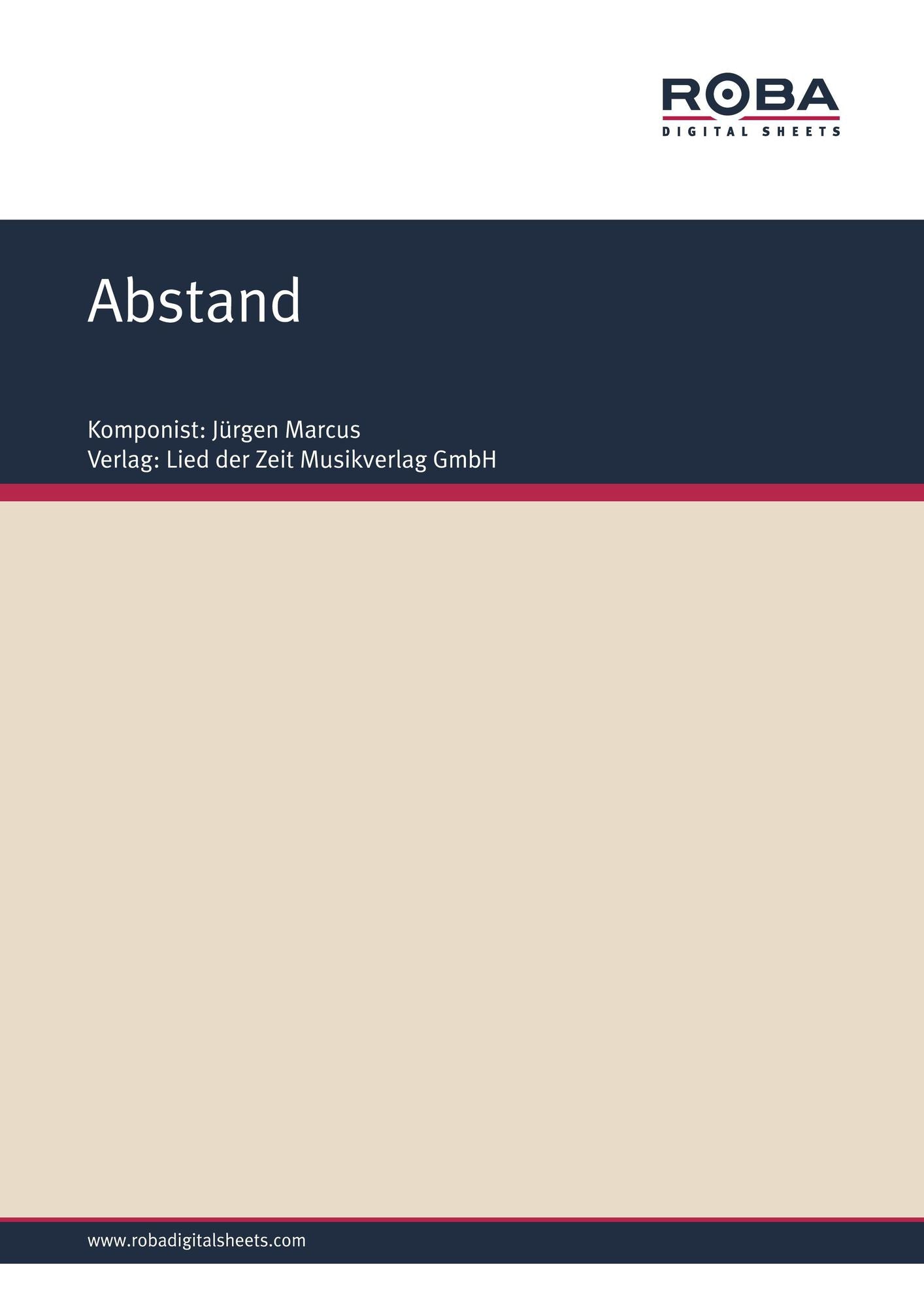 Abstand : Single Songbook