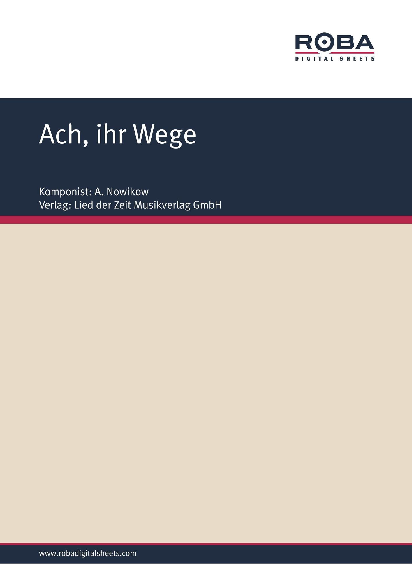 Ach, ihr Wege: Single Songbook