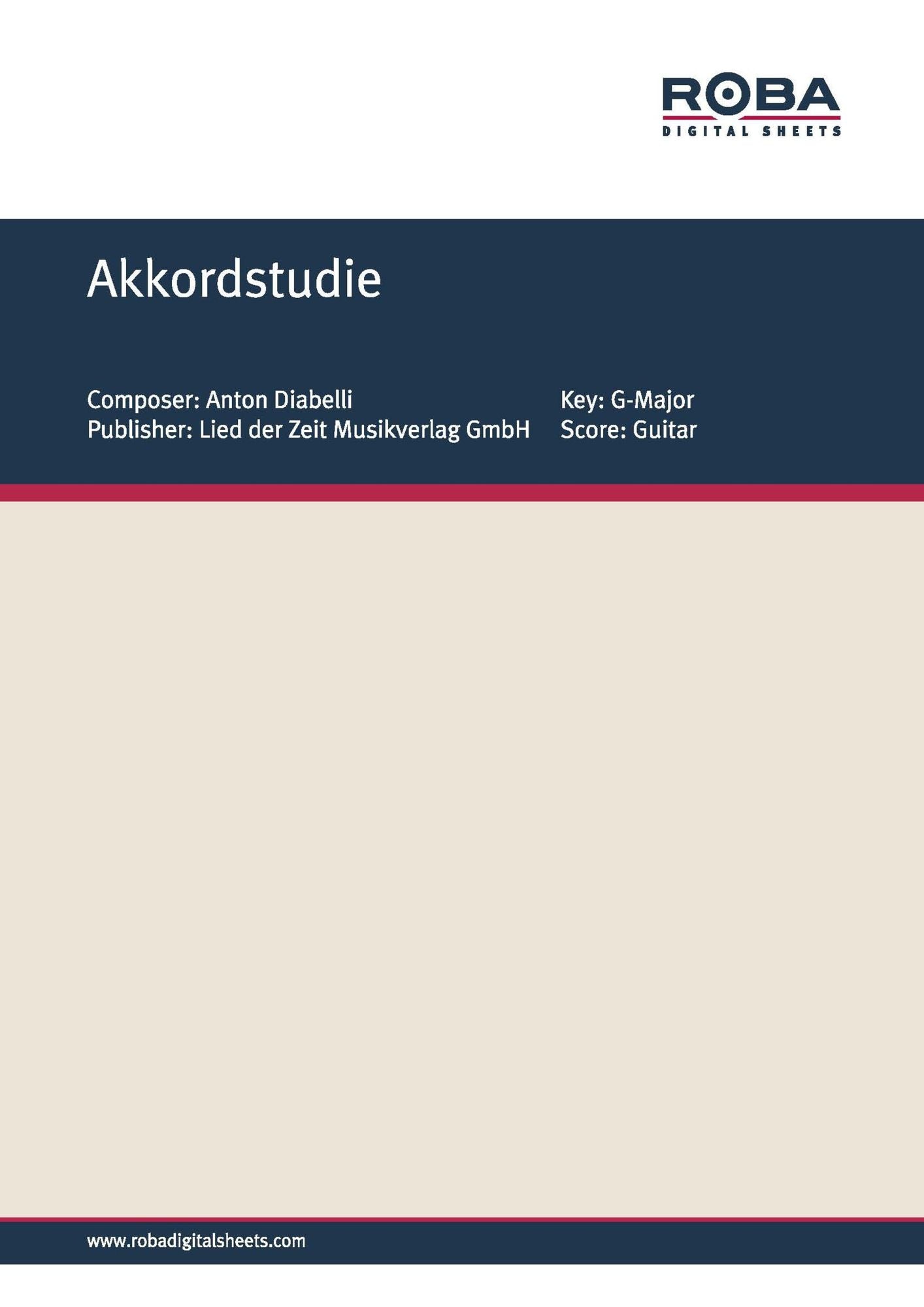 Akkordstudie: Sheet Music