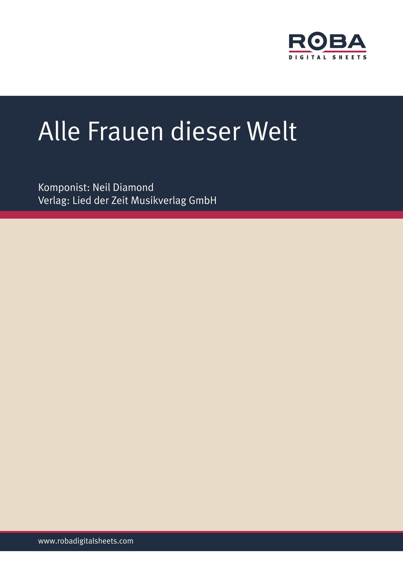 Alle Frauen dieser Welt : Single Songbook