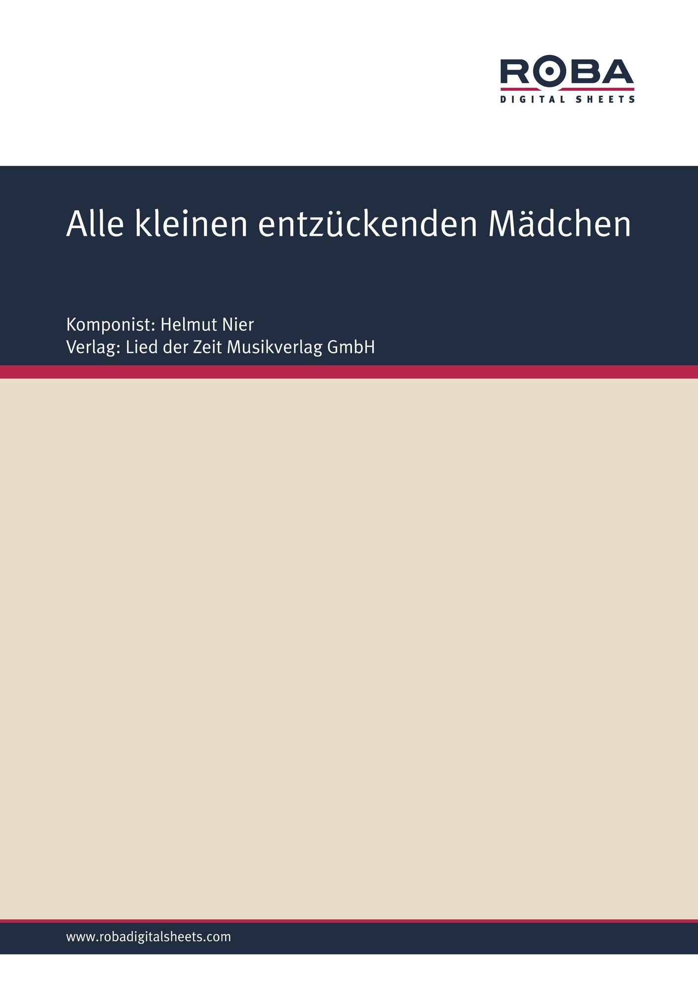 Alle kleinen entzückenden Mädchen : Single Songbook