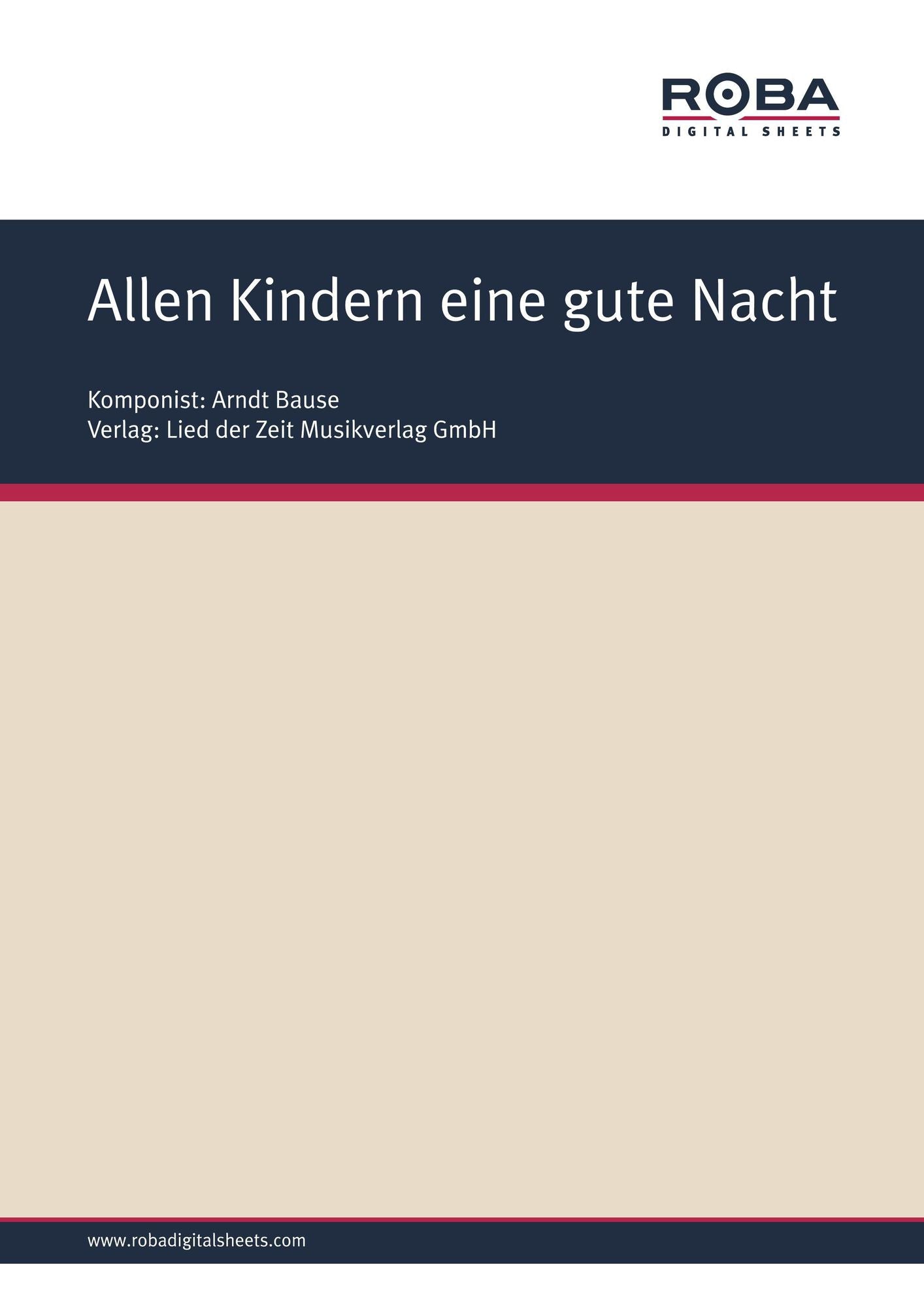 Allen Kindern eine gute Nacht: Single Songbook
