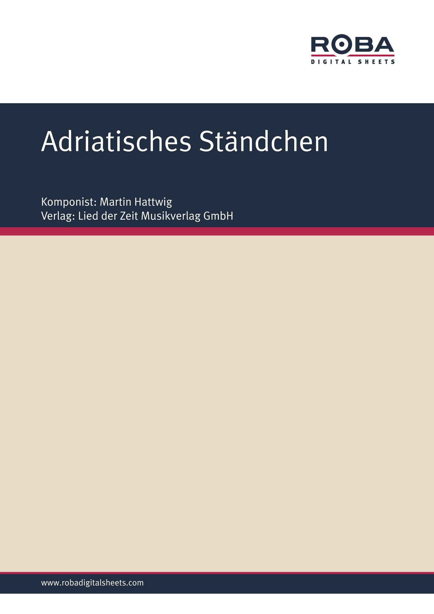 Adriatisches Ständchen : Sheet Music