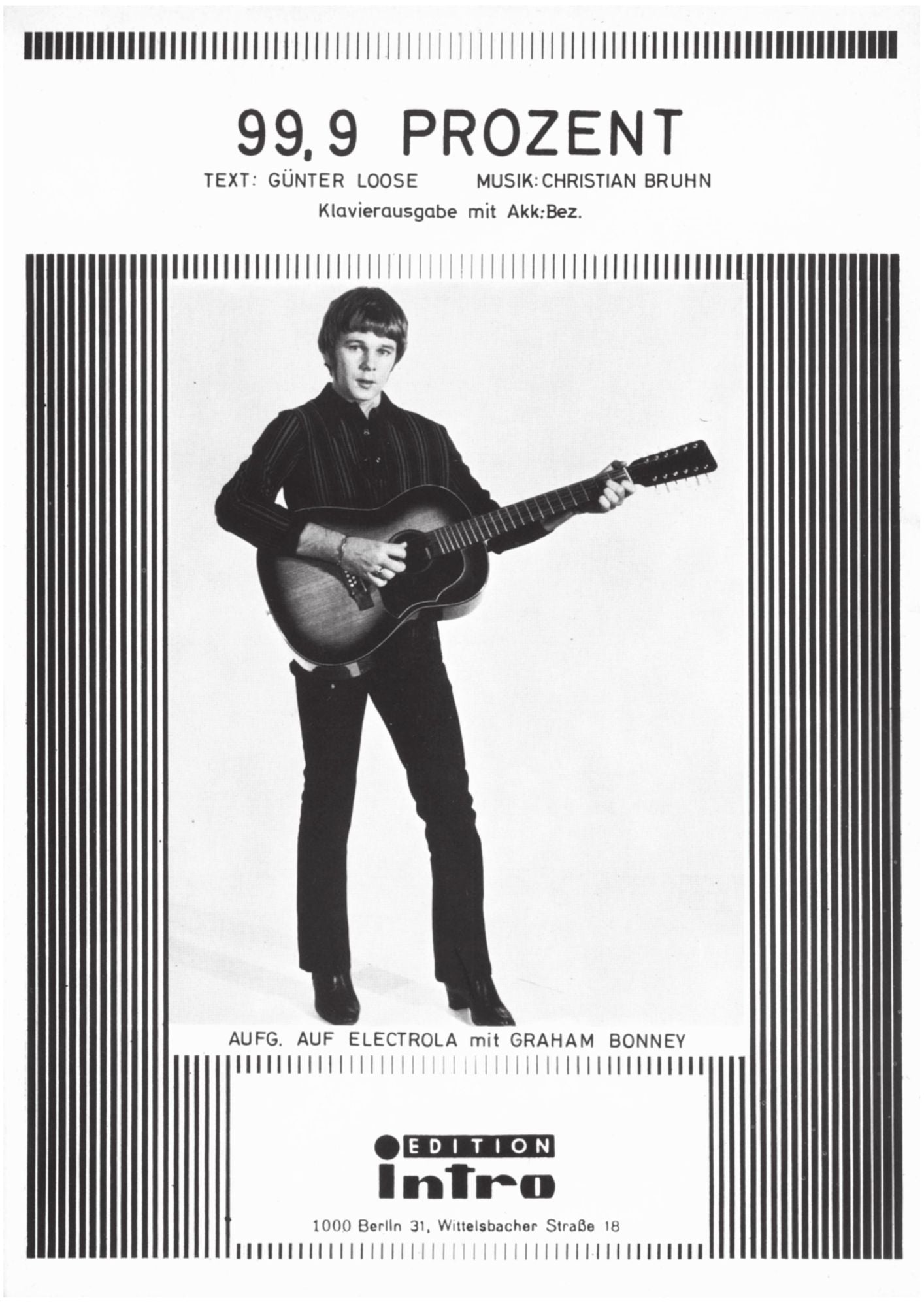 99,9 Prozent : as performed by Graham Bonney, Single Songbook