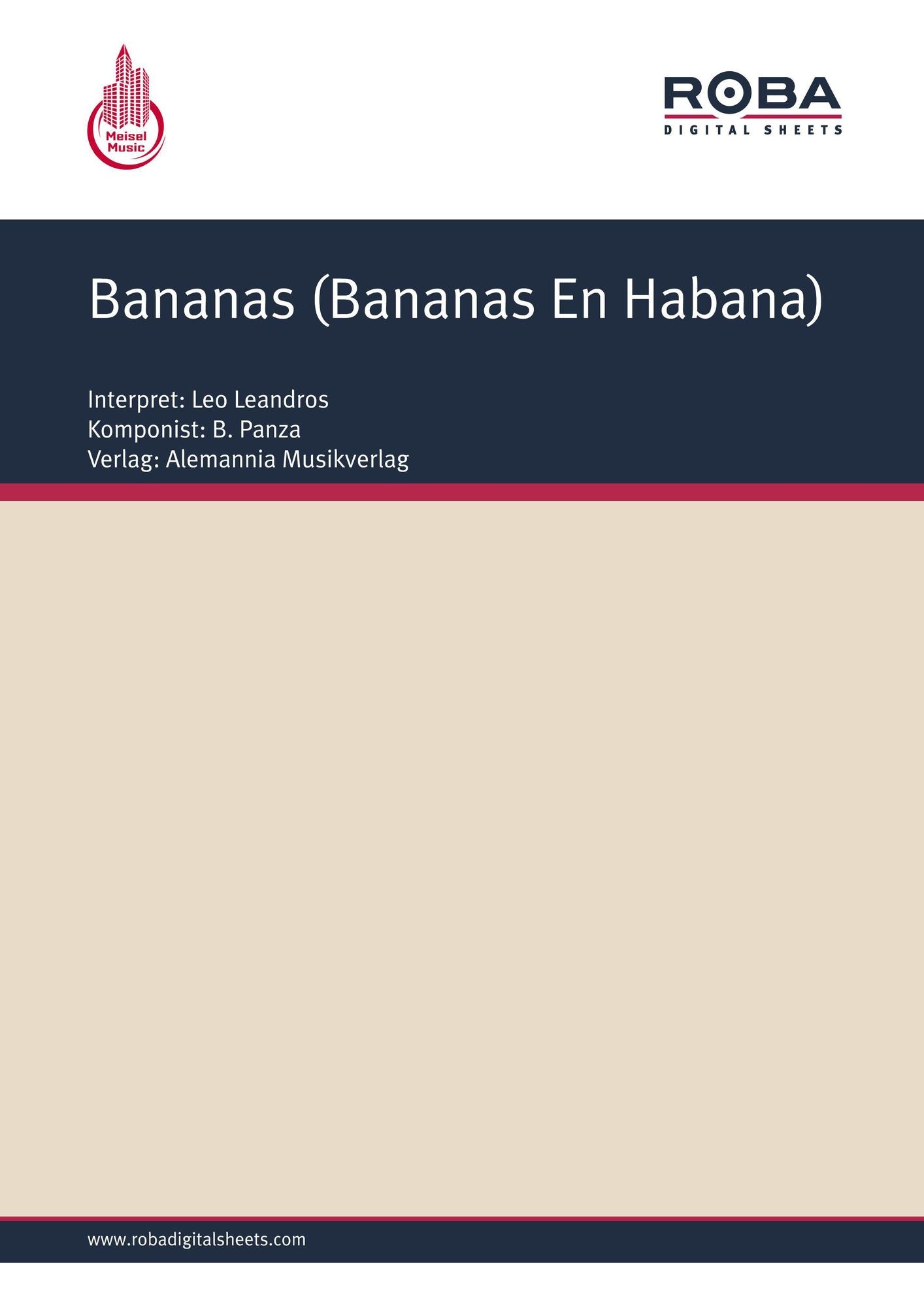Bananas (Bananas En Habana): as performed by Leo Leandros, Single Songbook