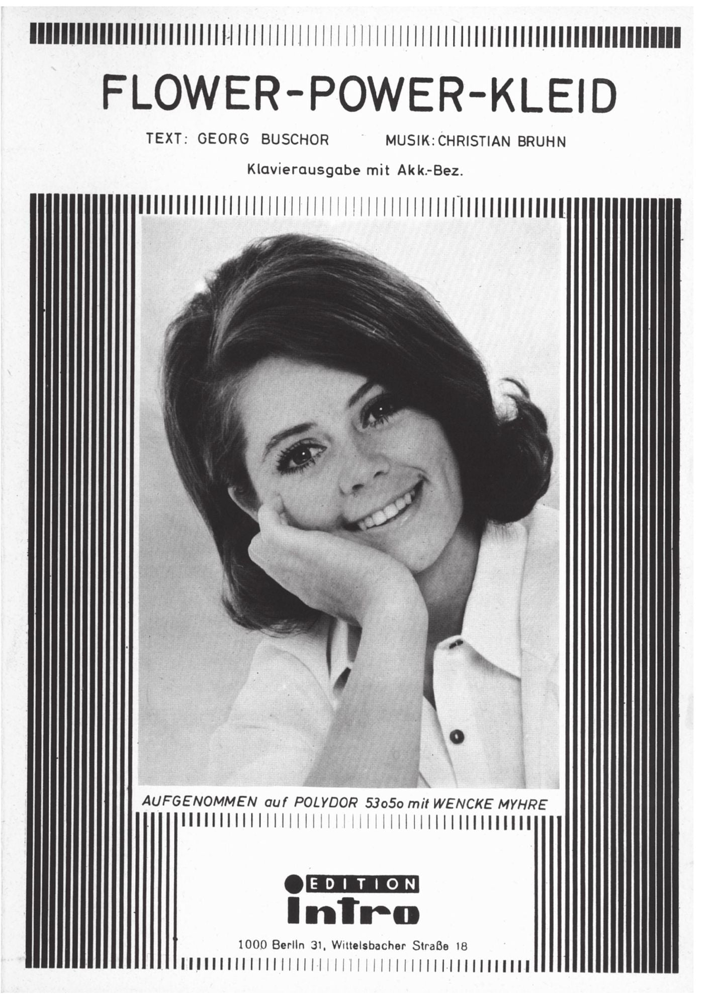 Flower-Power-Kleid: as performed by Wencke Myhre, Single Songbook