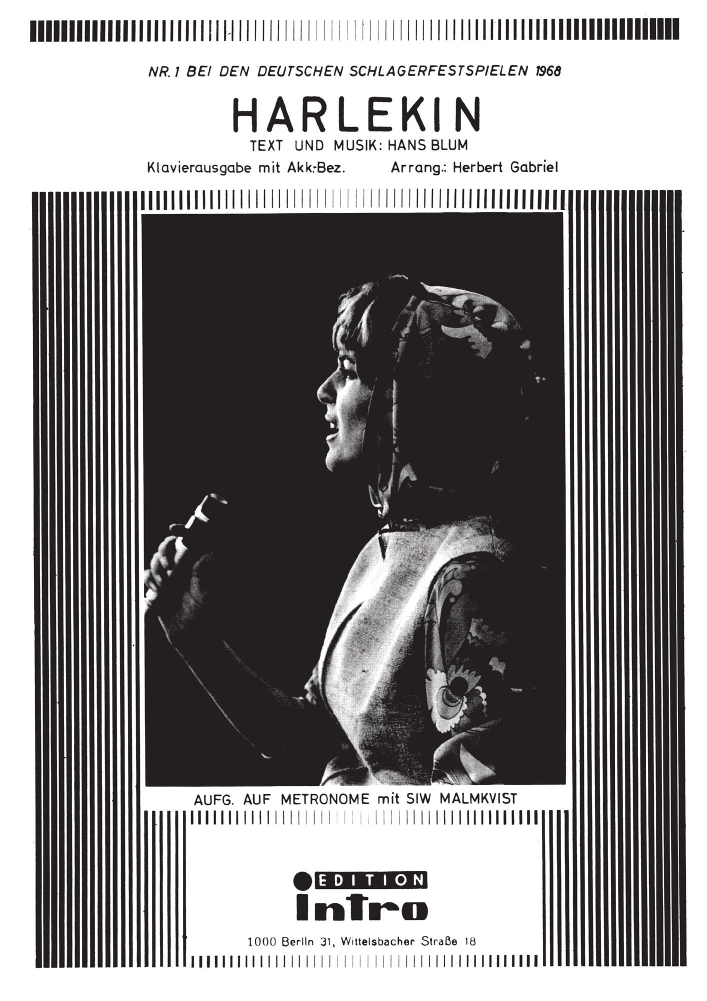 Harlekin: as performed by Siw Malmkvist, Single Songbook