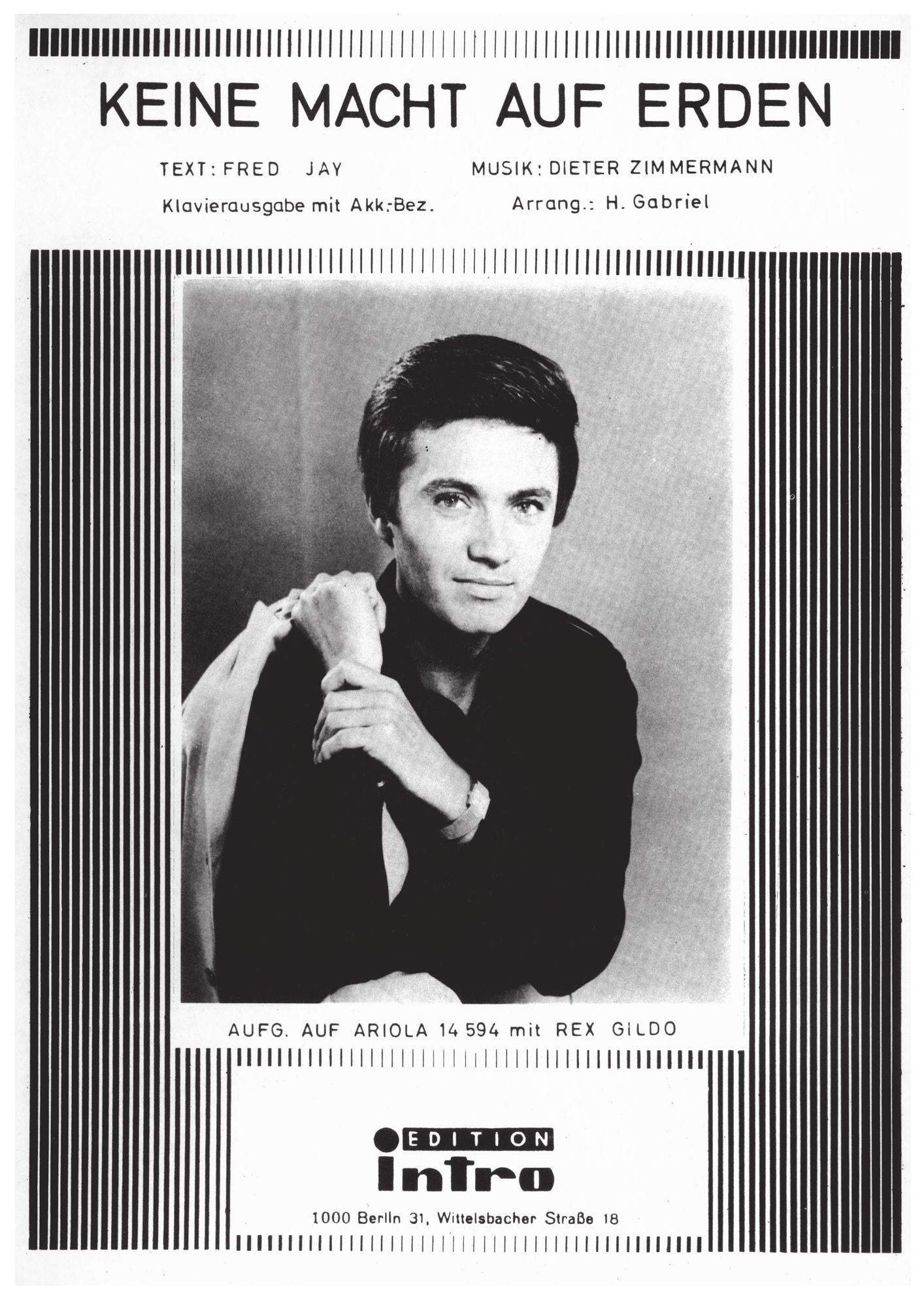 Keine Macht auf Erden : as performed by Rex Gildo, Single Songbook