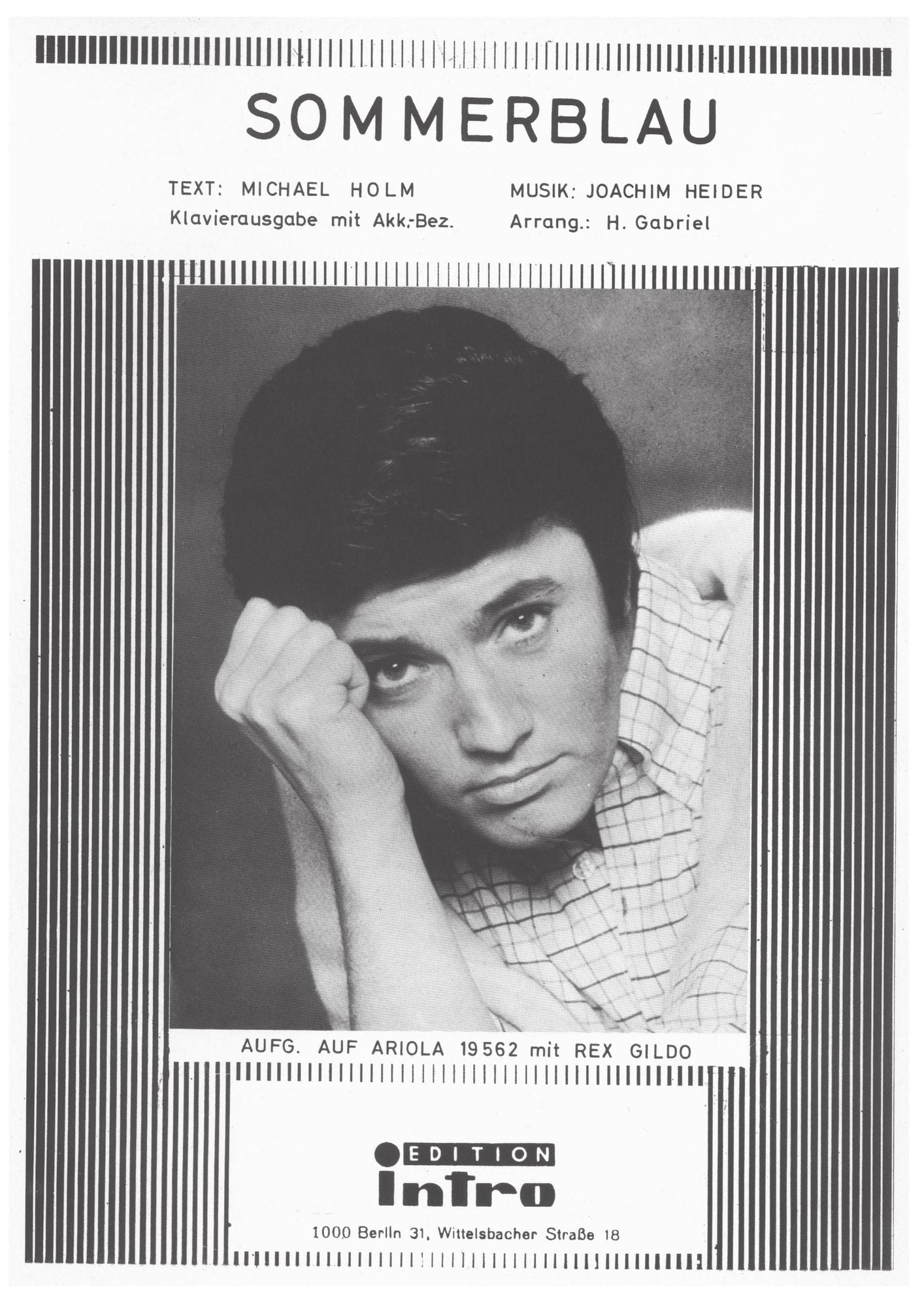 Sommerblau: as performed by Rex Gildo, Single Songbook