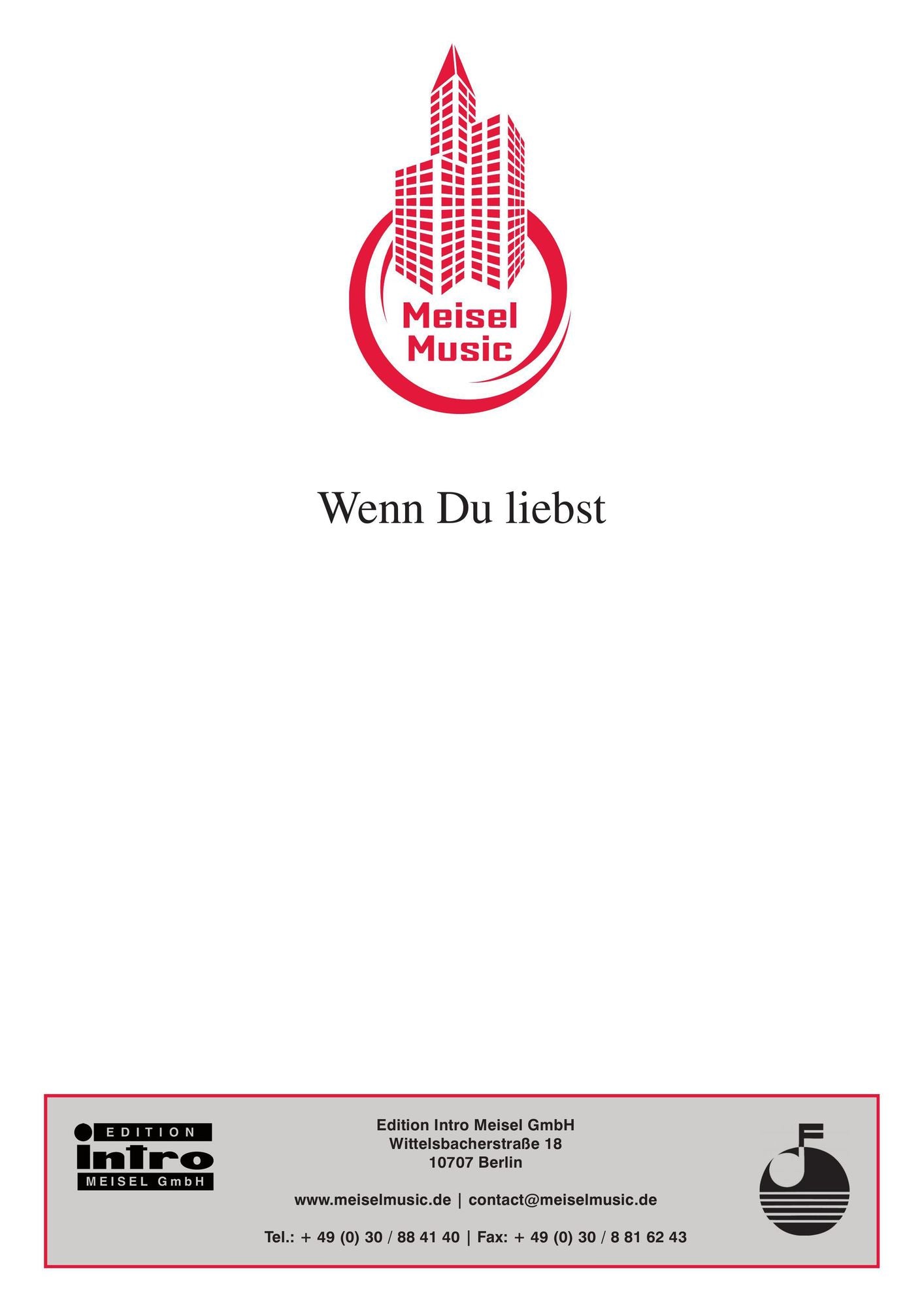 Wenn Du liebst : as performed by Manuela, Single Songbook