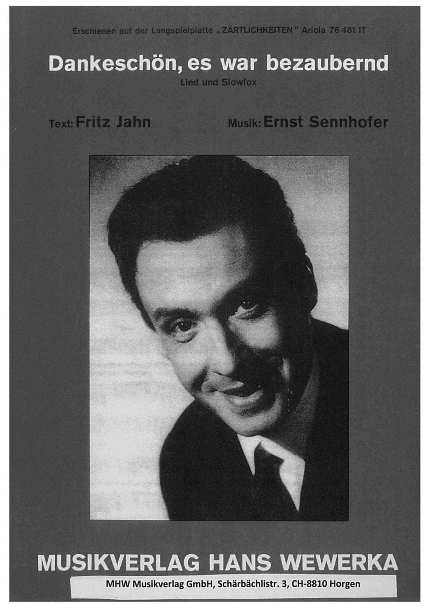 Dankeschön, es war bezaubernd : Single Songbook