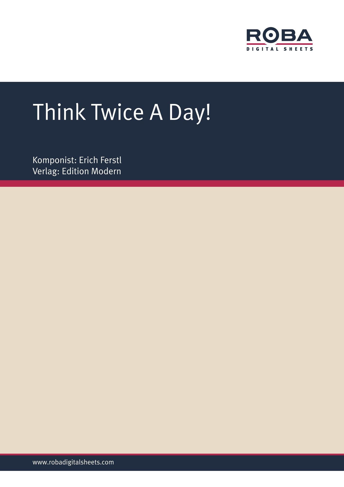 Think Twice A Day! : Single Songbook