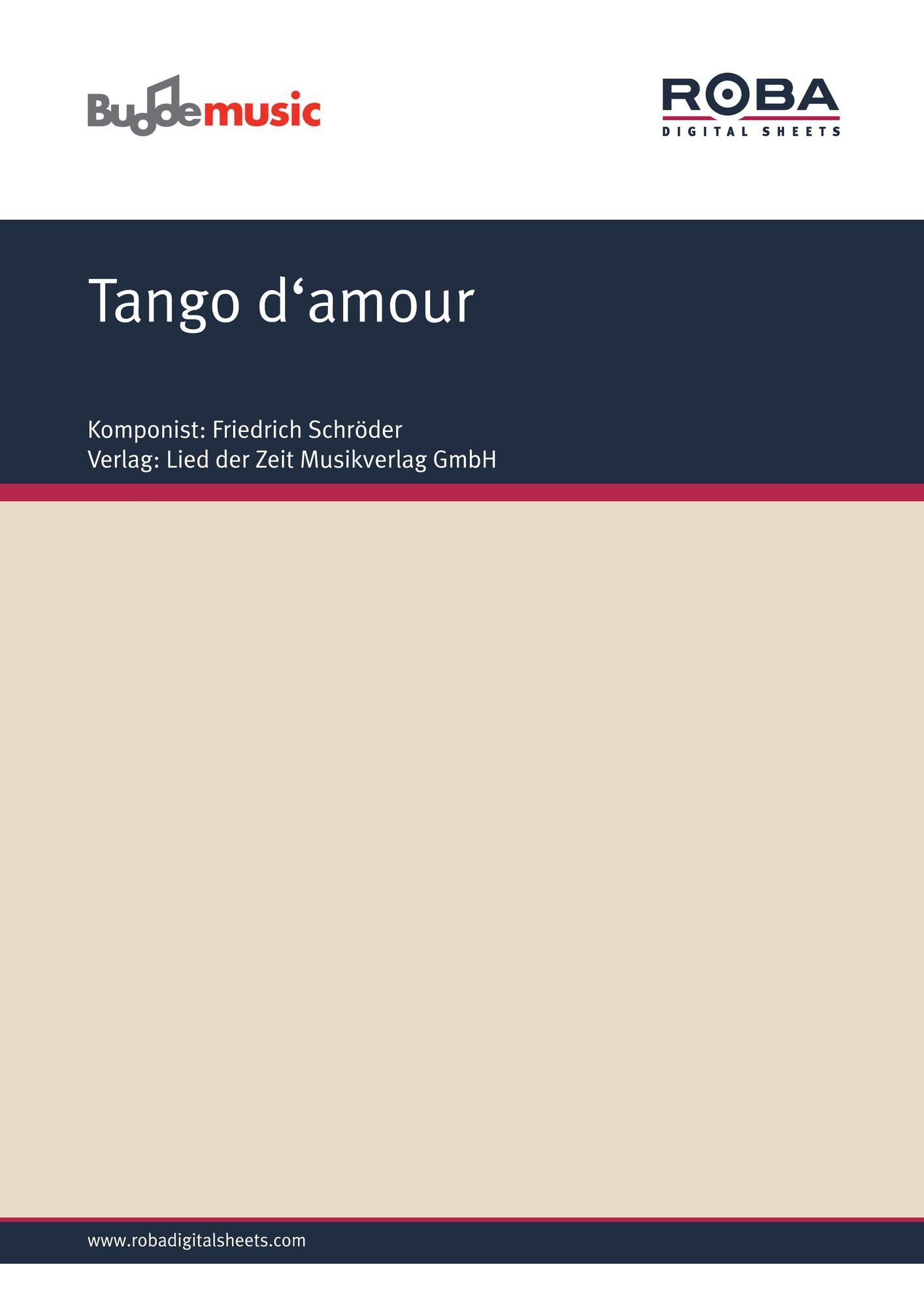 Tango d'amour: Single Songbook