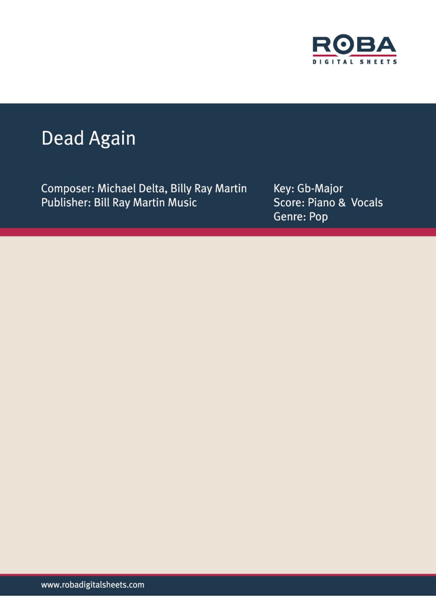 Dead Again: Single Songbook