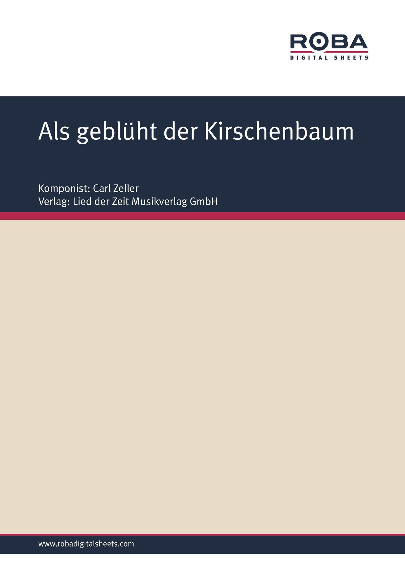 Als geblüht der Kirschenbaum : aus ,,Der Vogelhändler"