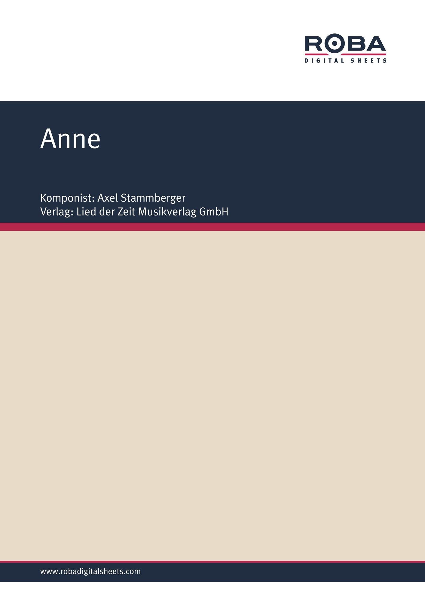 Anne : sheet music for jazzpiano