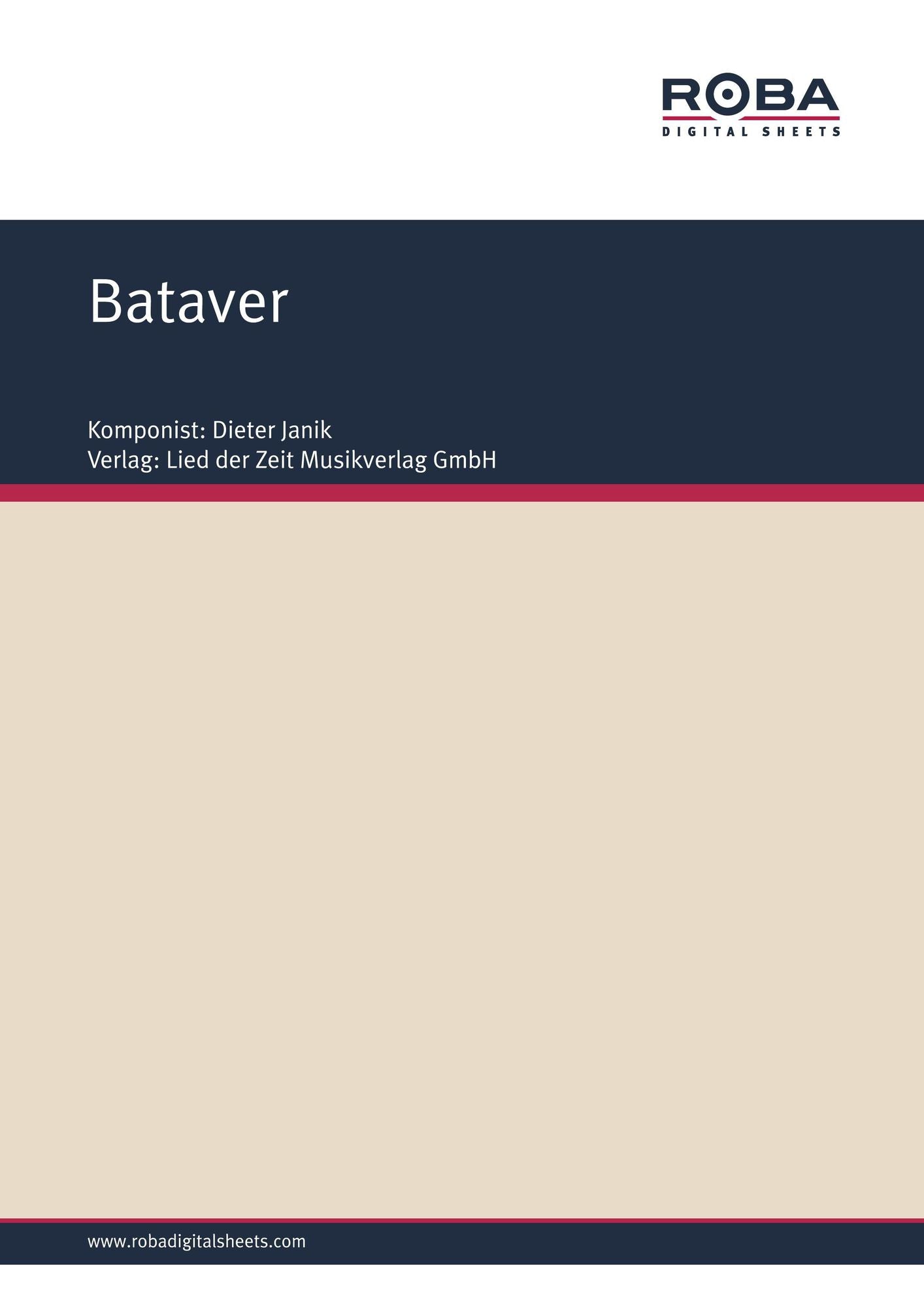 Bataver : sheet music for jazzpiano