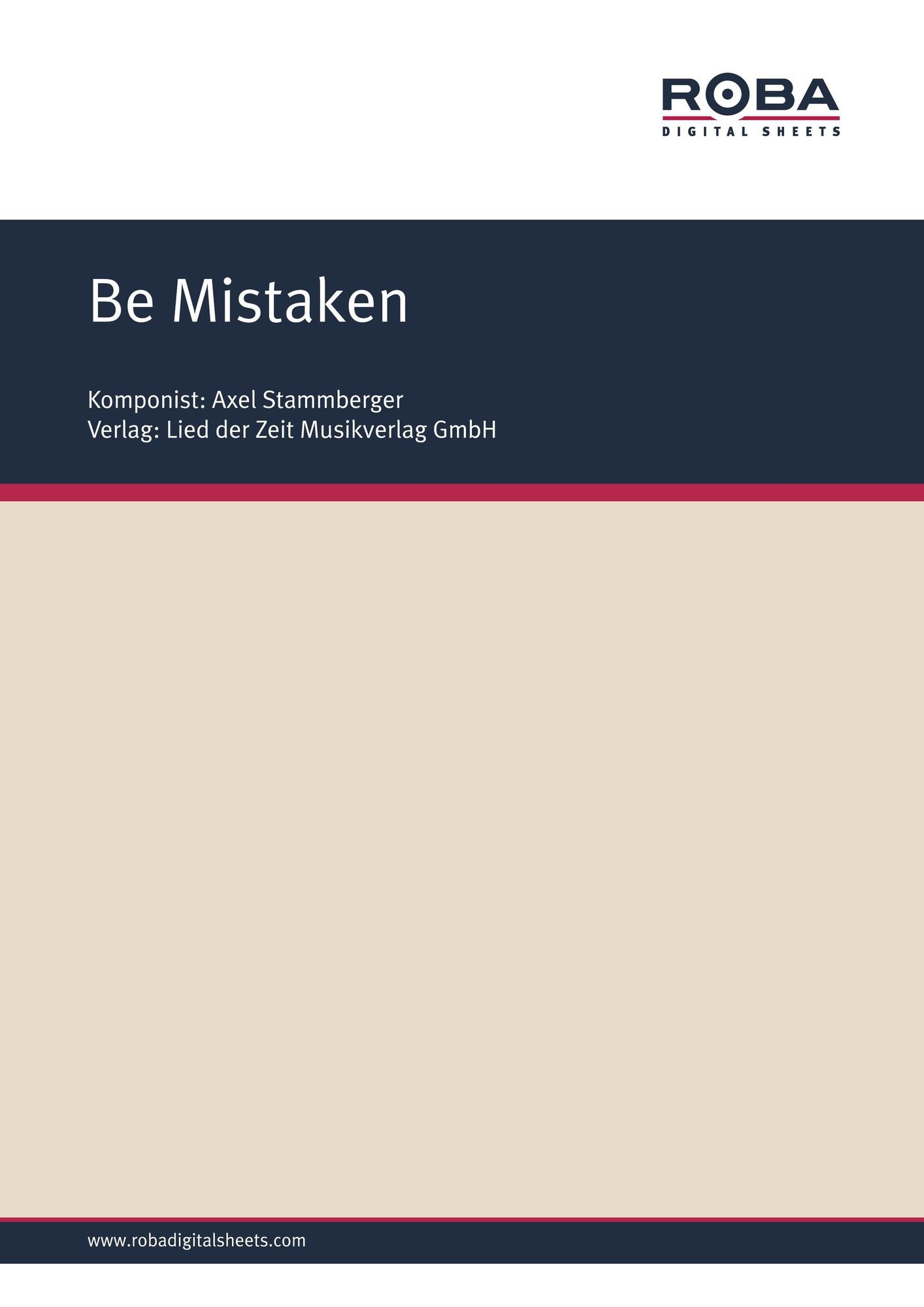 Be Mistaken : Single Songbook