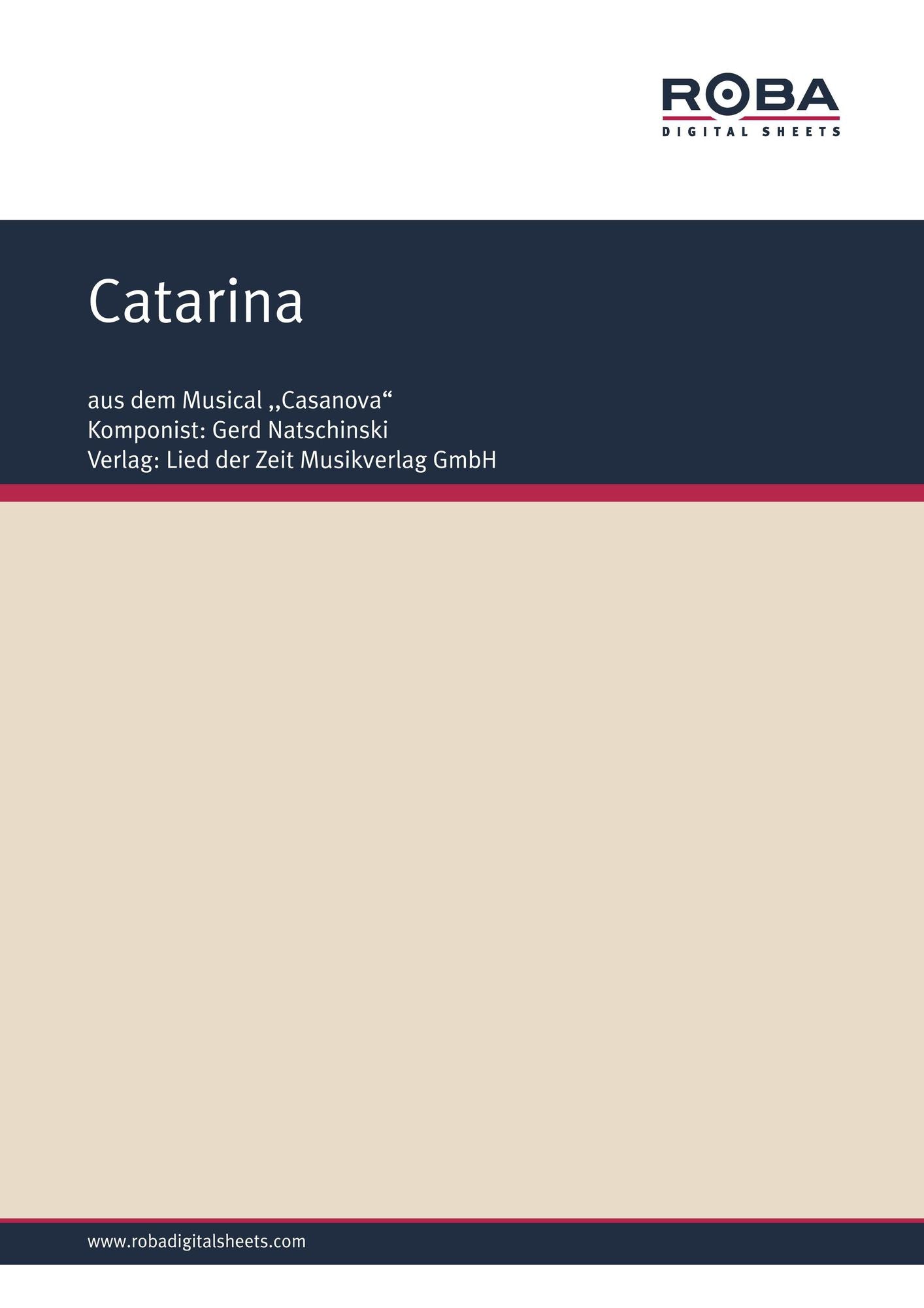 Catarina : aus dem Musical ,,Casanova"