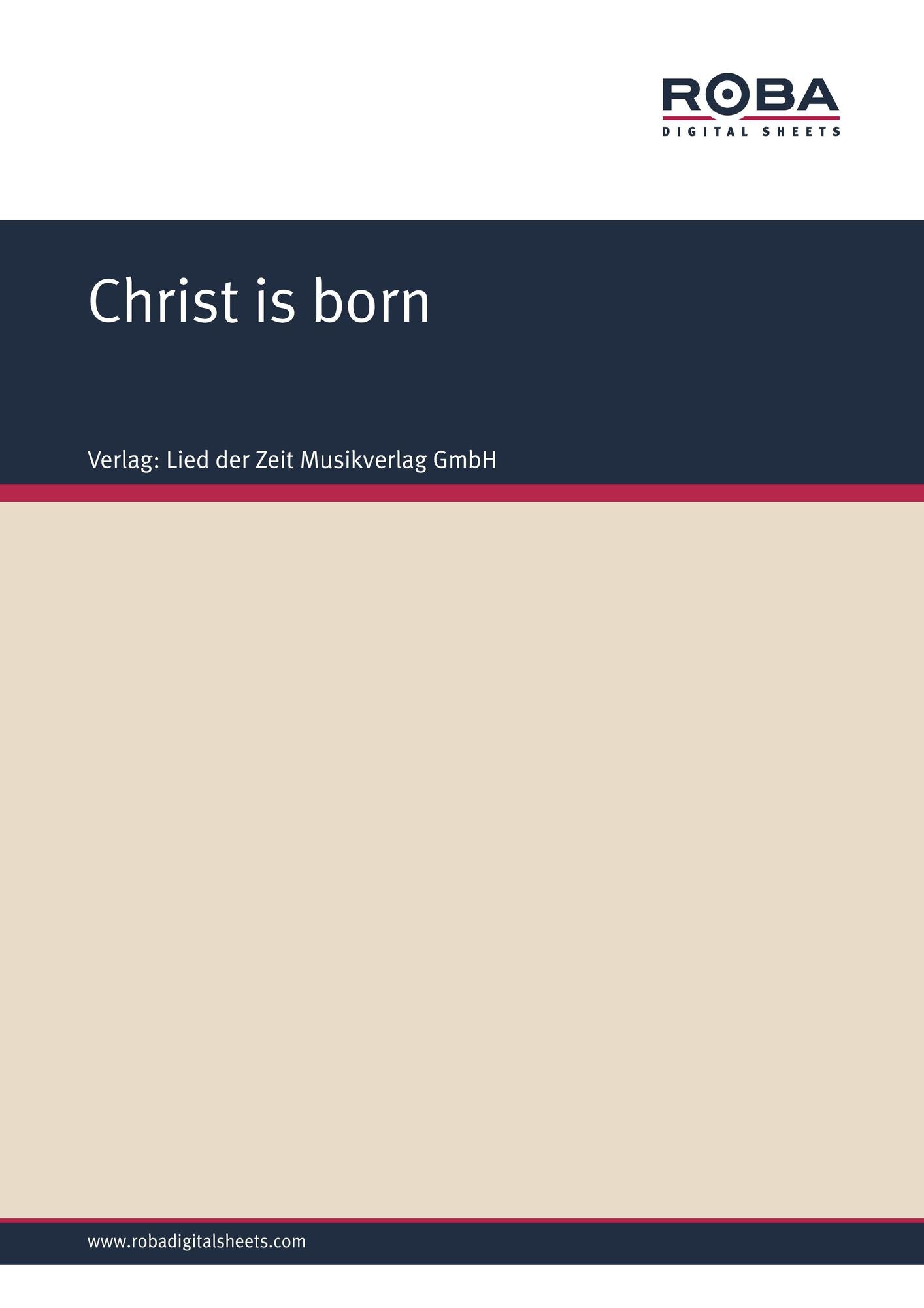 Christ is born : Single Songbook