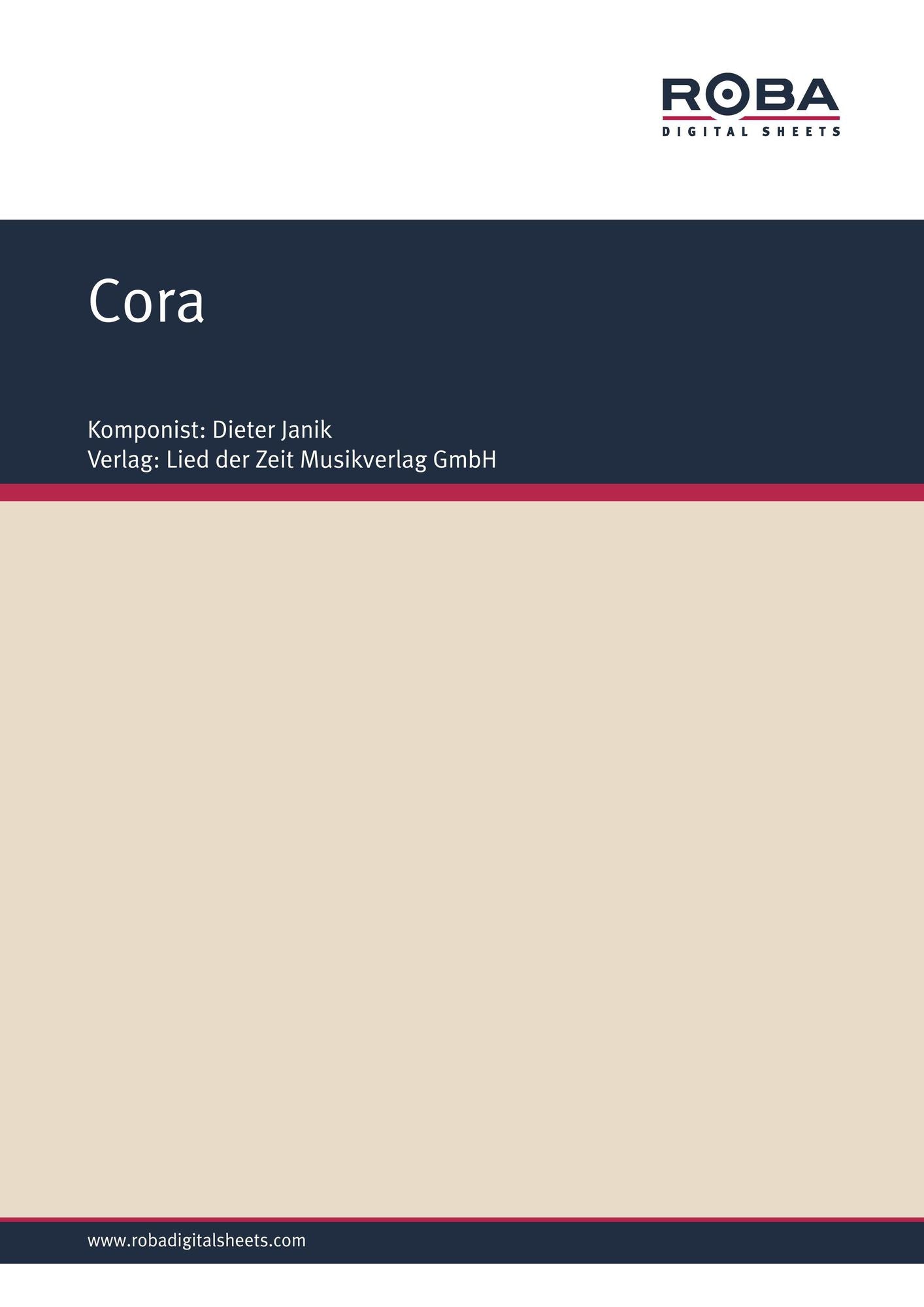 Cora: sheet music for jazzpiano