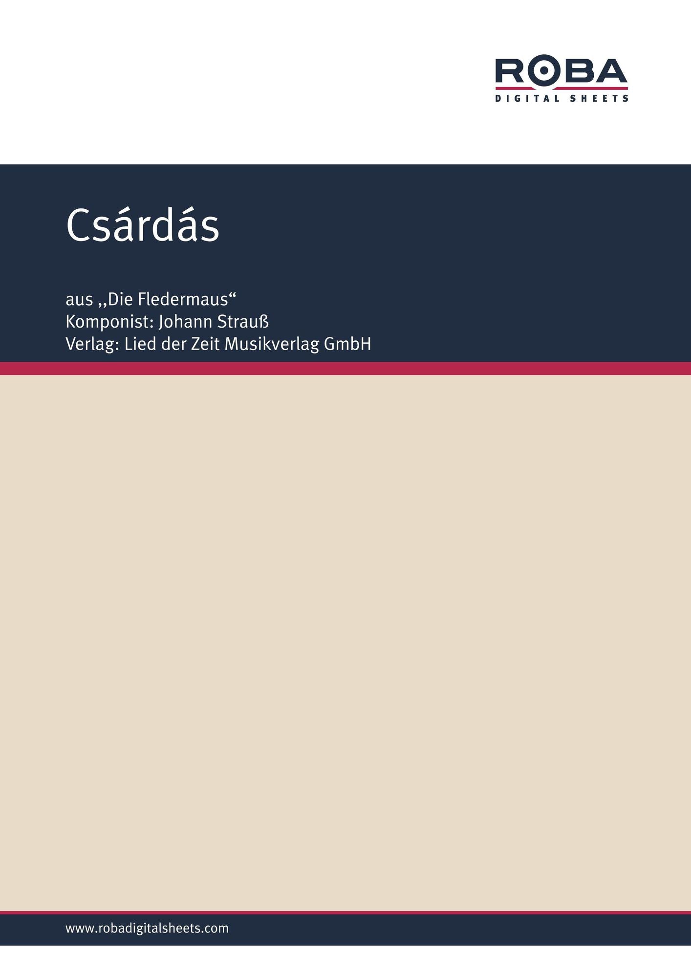 Csárdás: aus ,,Die Fledermaus"