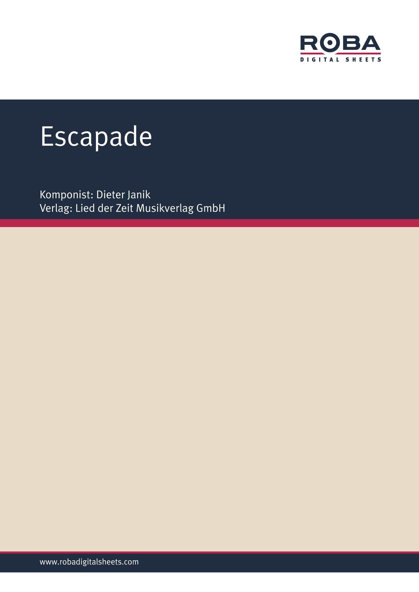 Escapade : sheet music for jazzpiano