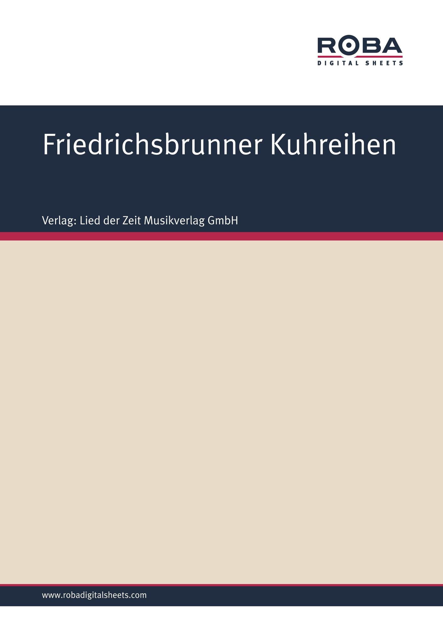 Friedrichsbrunner Kuhreihen : Single Songbook for accordion