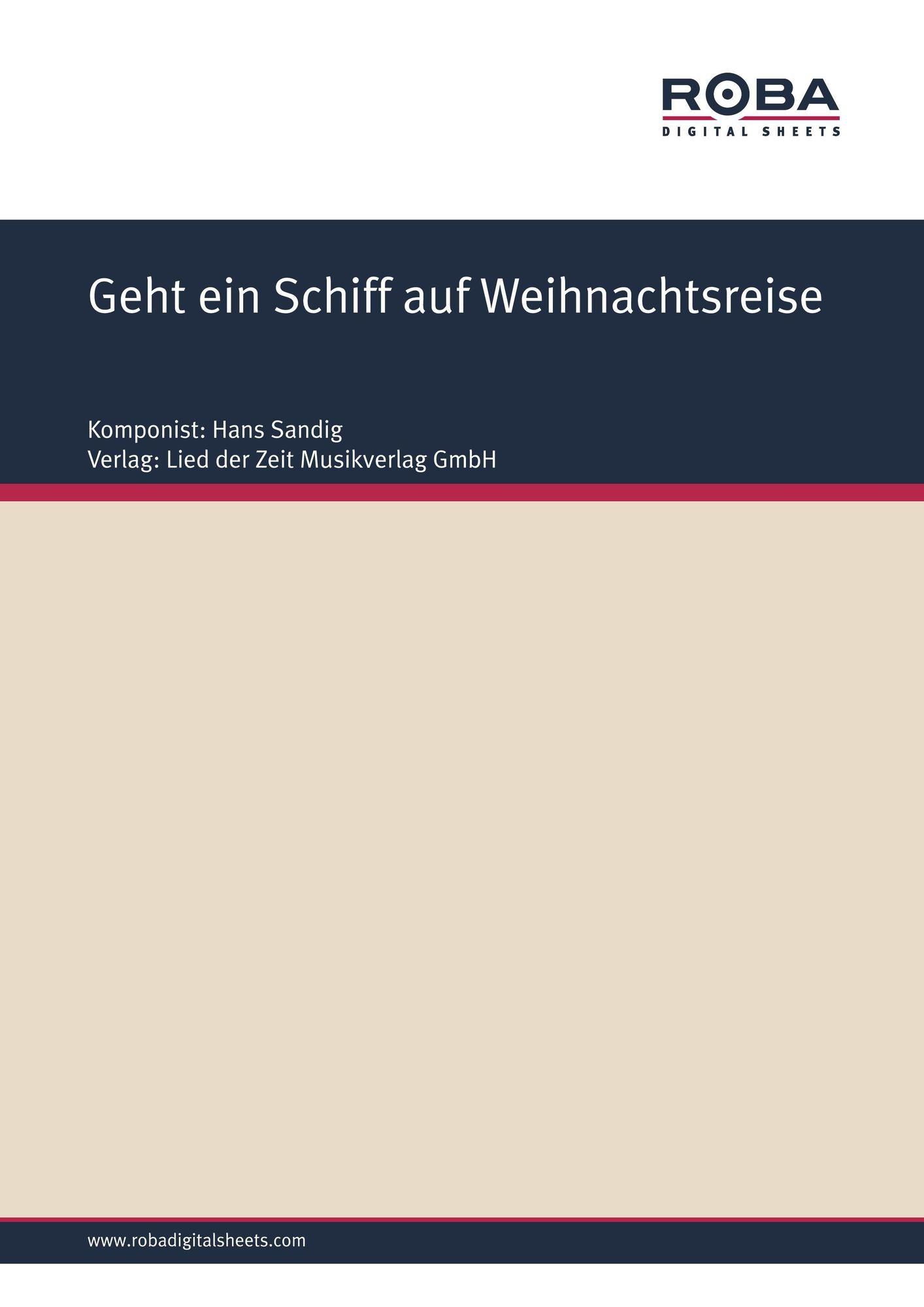 Geht ein Schiff auf Weihnachtsreise : Single Songbook