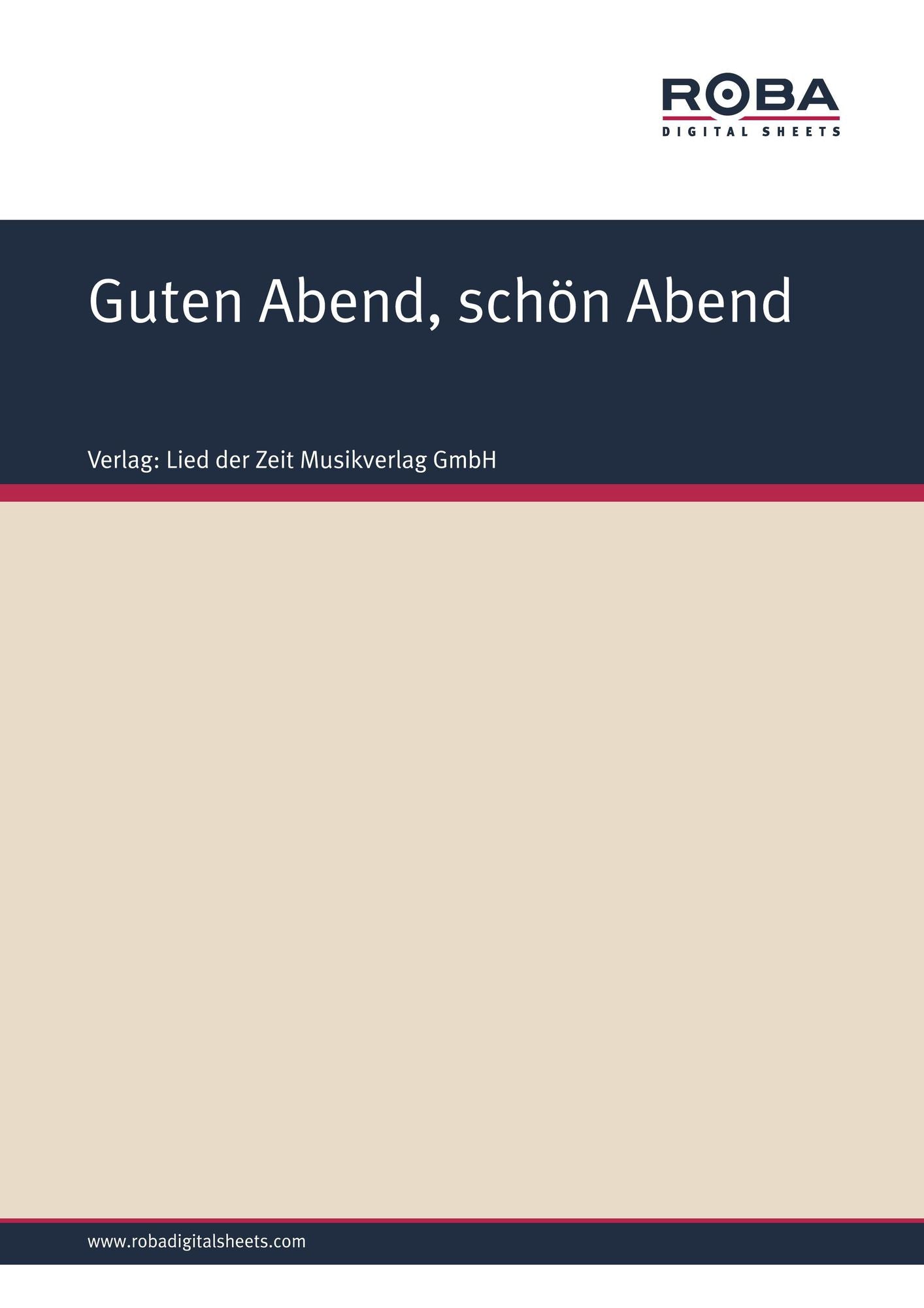 Guten Abend, schön Abend : Single Songbook