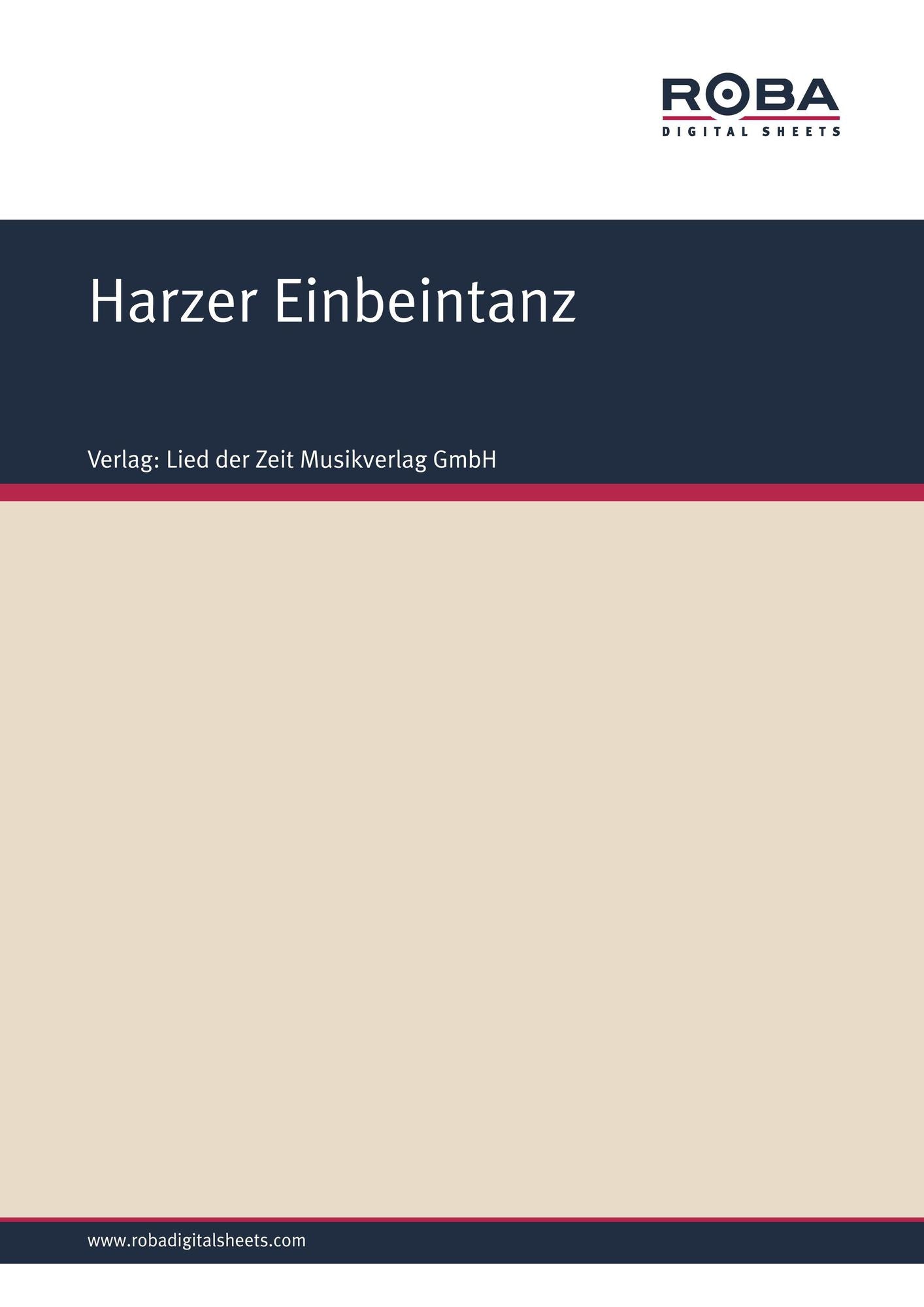 Harzer Einbeintanz: Single Songbook for accordion