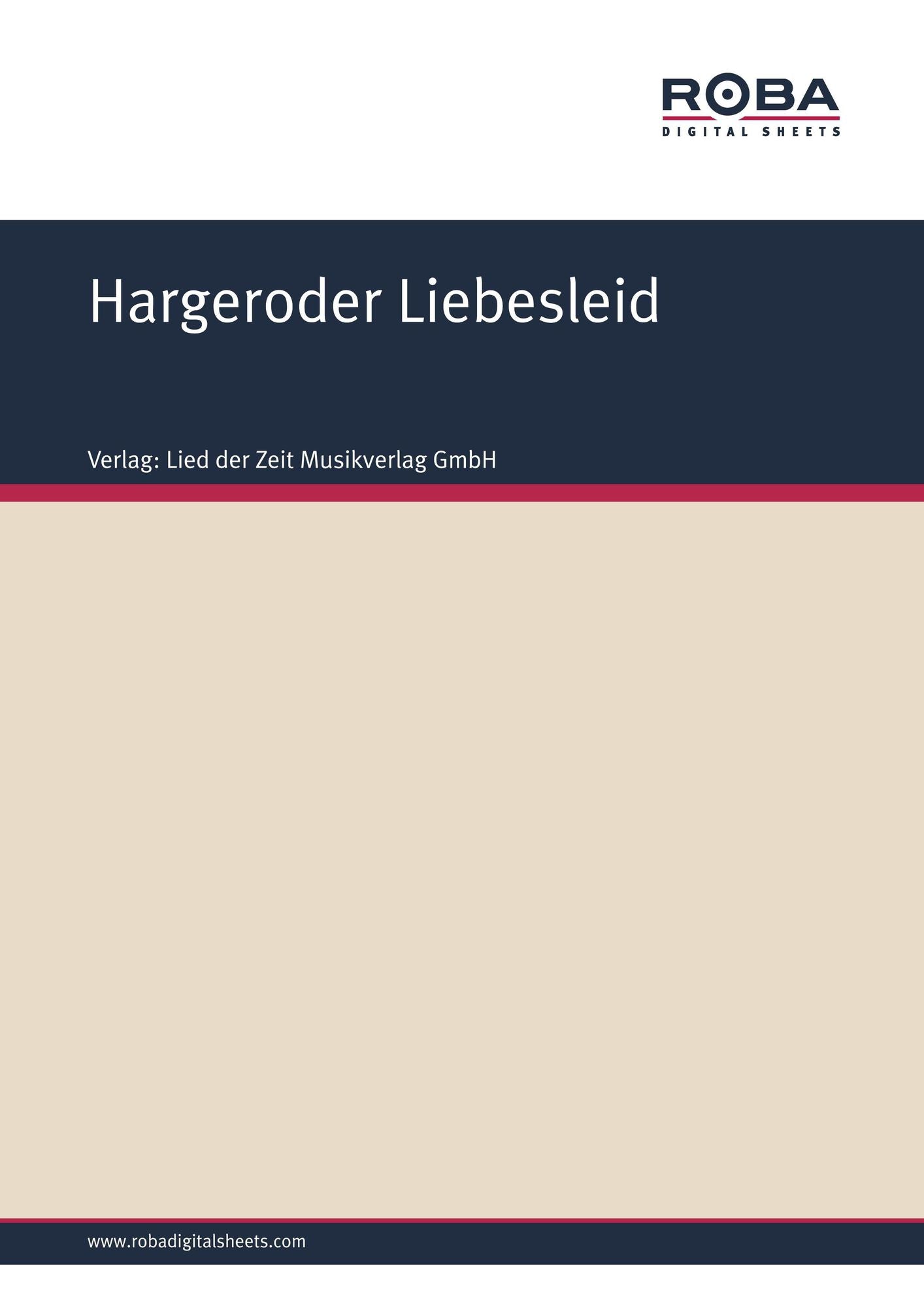 Hargeroder Liebesleid : Single Songbook
