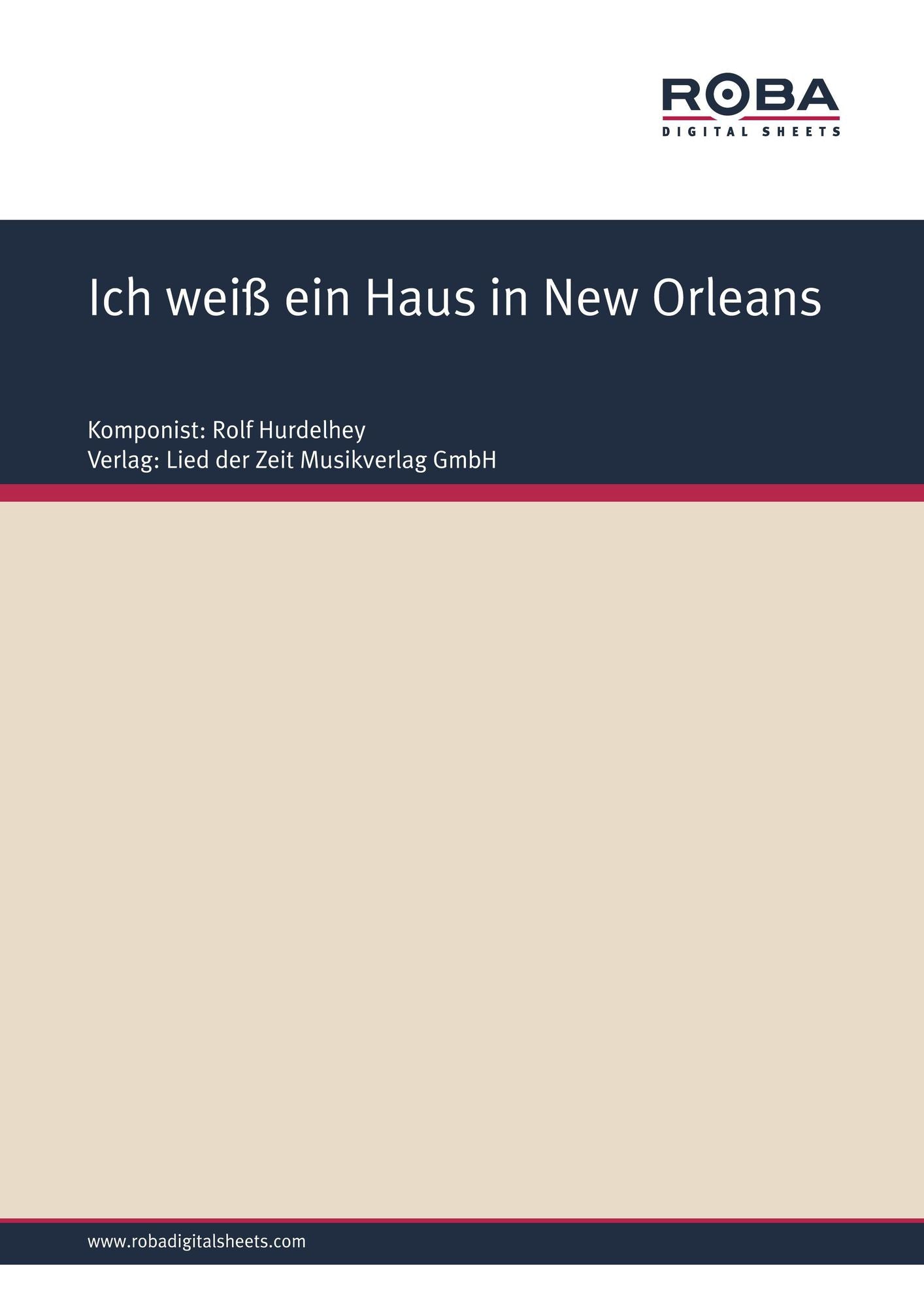 Ich weiß ein Haus in New Orleans : Single Songbook