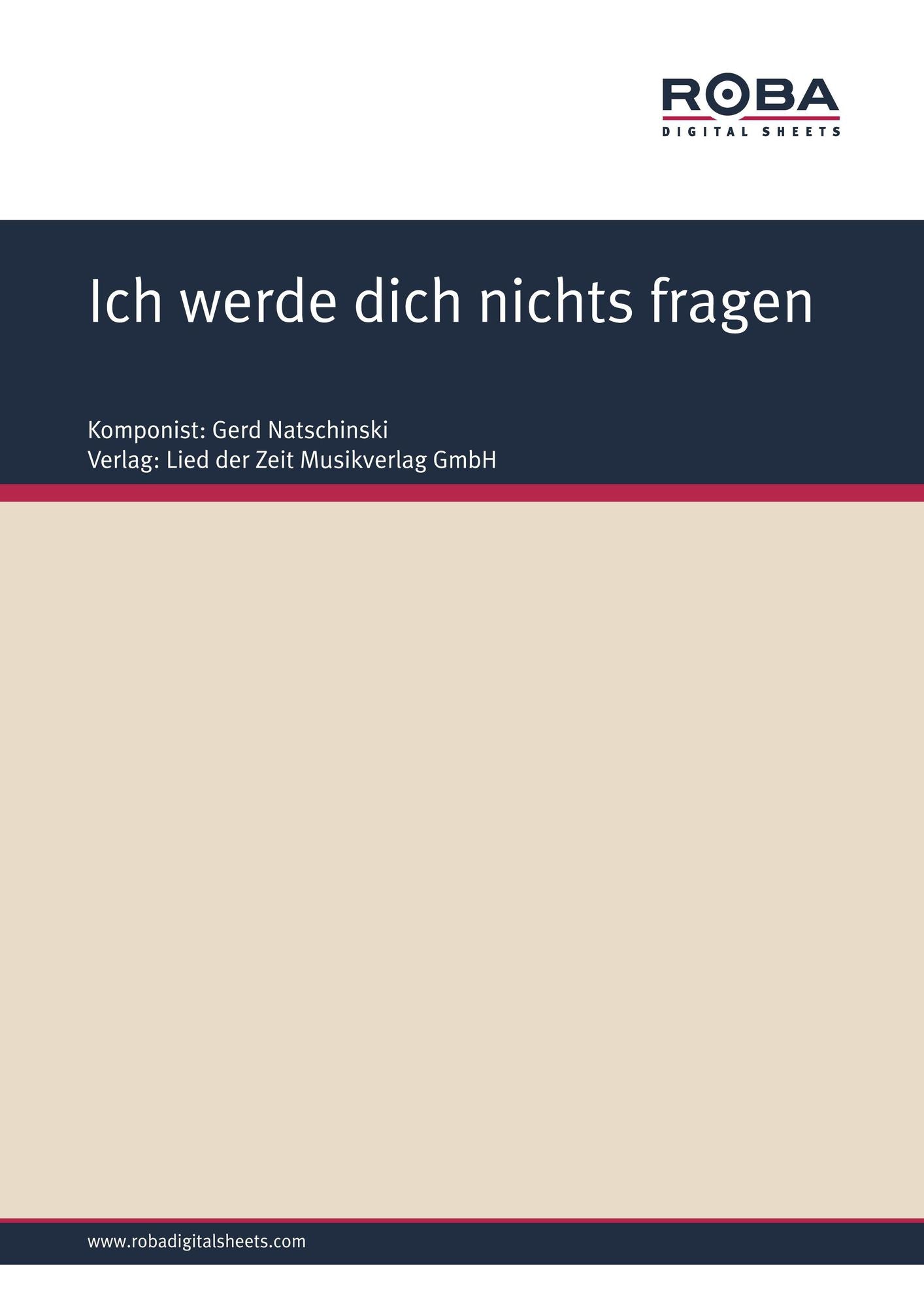 Ich werde dich nichts fragen: Lied und langsamer Foxtrot aus dem DEFA- Film: ,,Star mit fremden Federn"