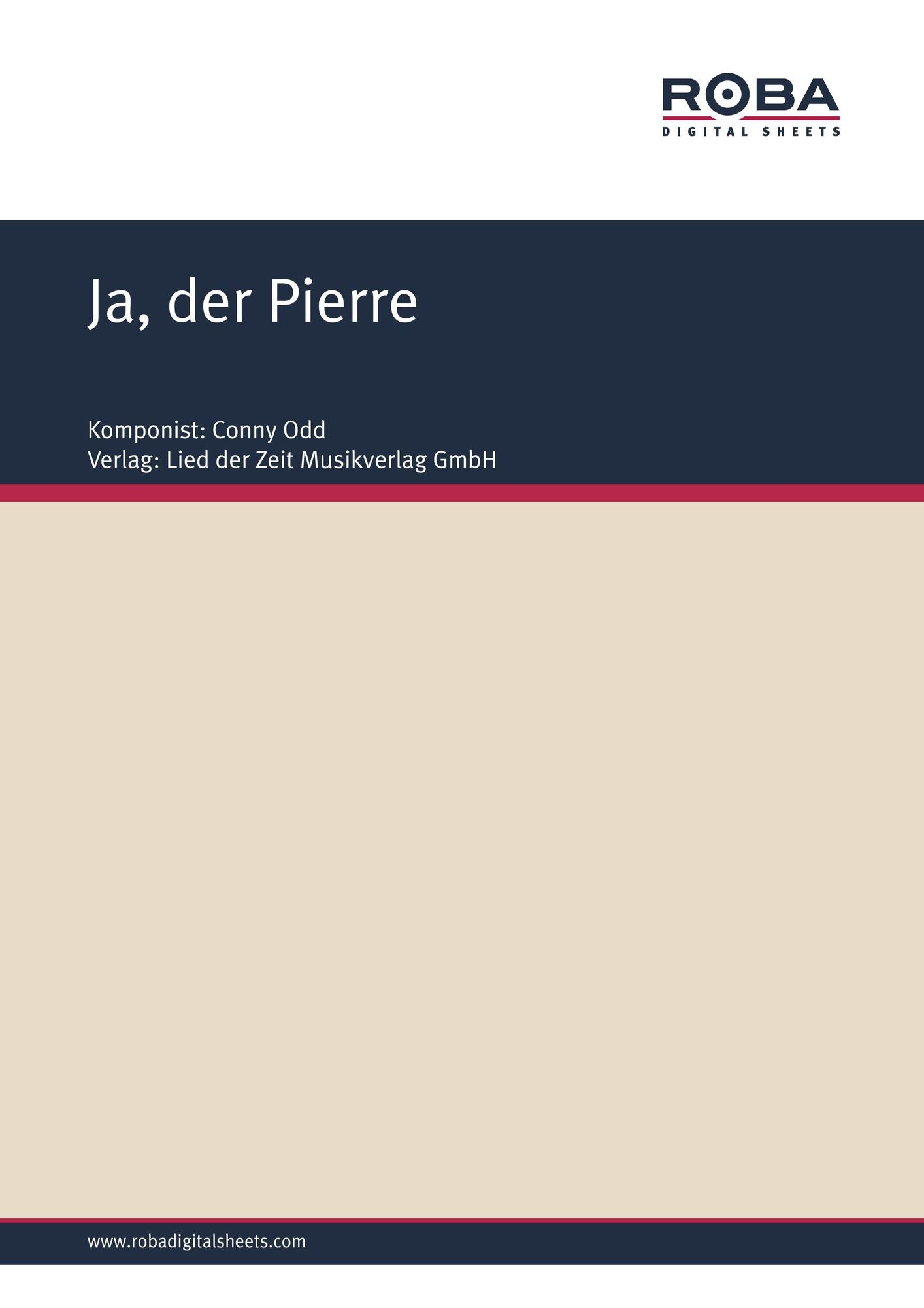 Ja, der Pierre : aus ,,Gangster lieben keine Blumen"