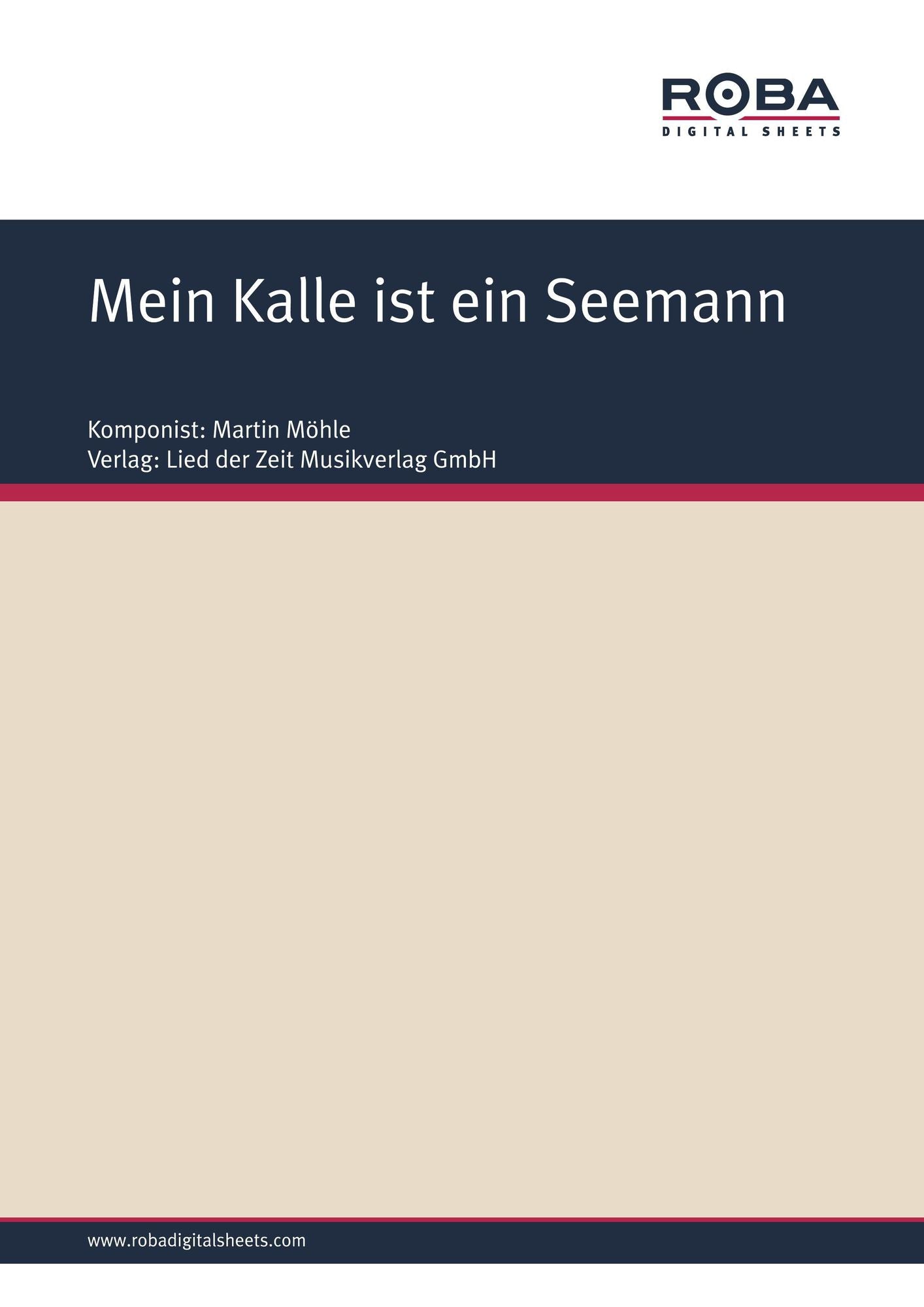 Mein Kalle ist ein Seemann : Walzer