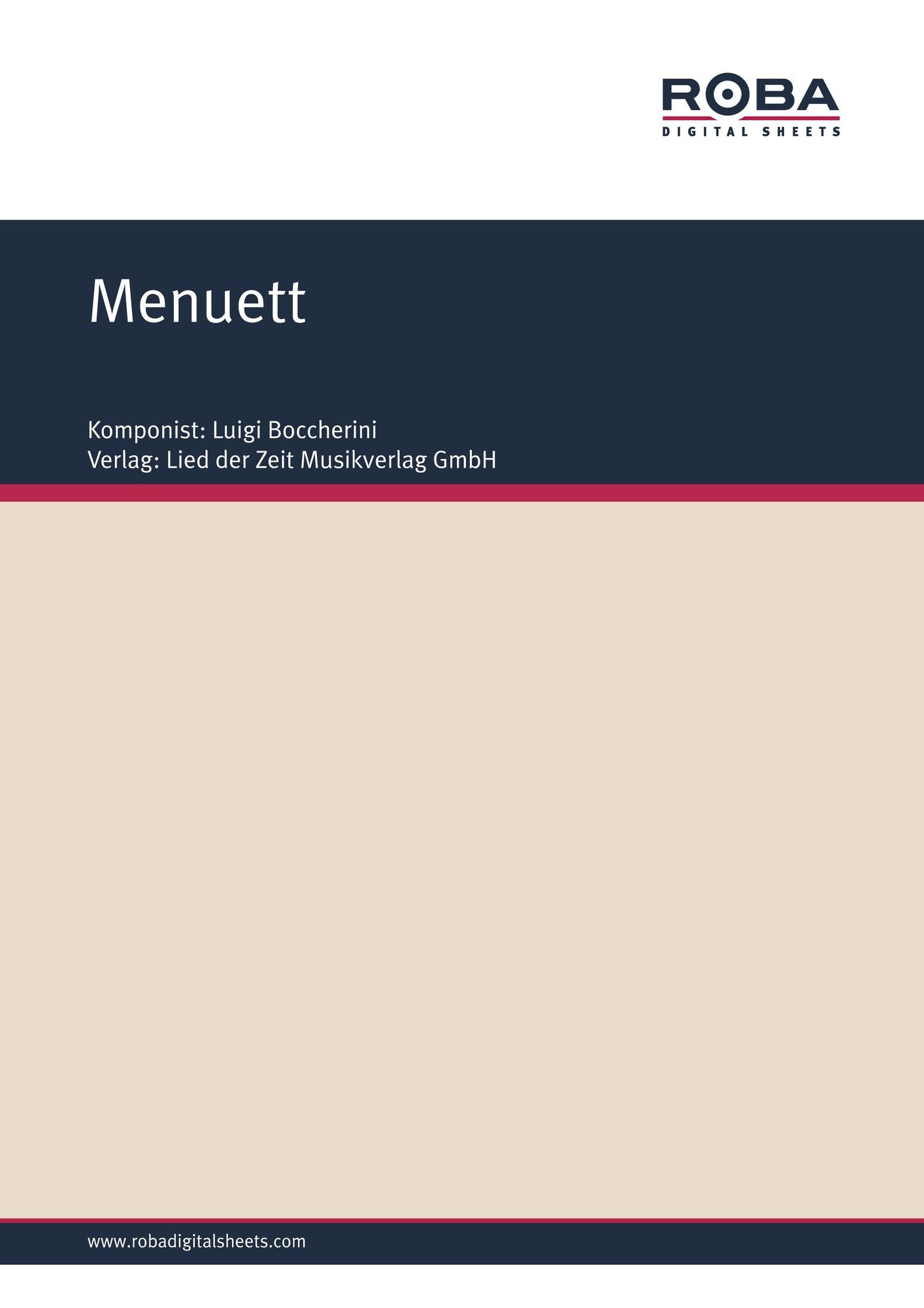 Menuett : Sheet Music