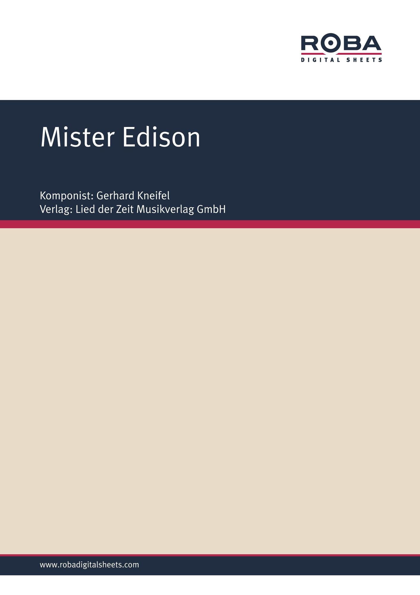 Mister Edison : Marschfox from Musical "Bretter, die die Welt bedeuten"