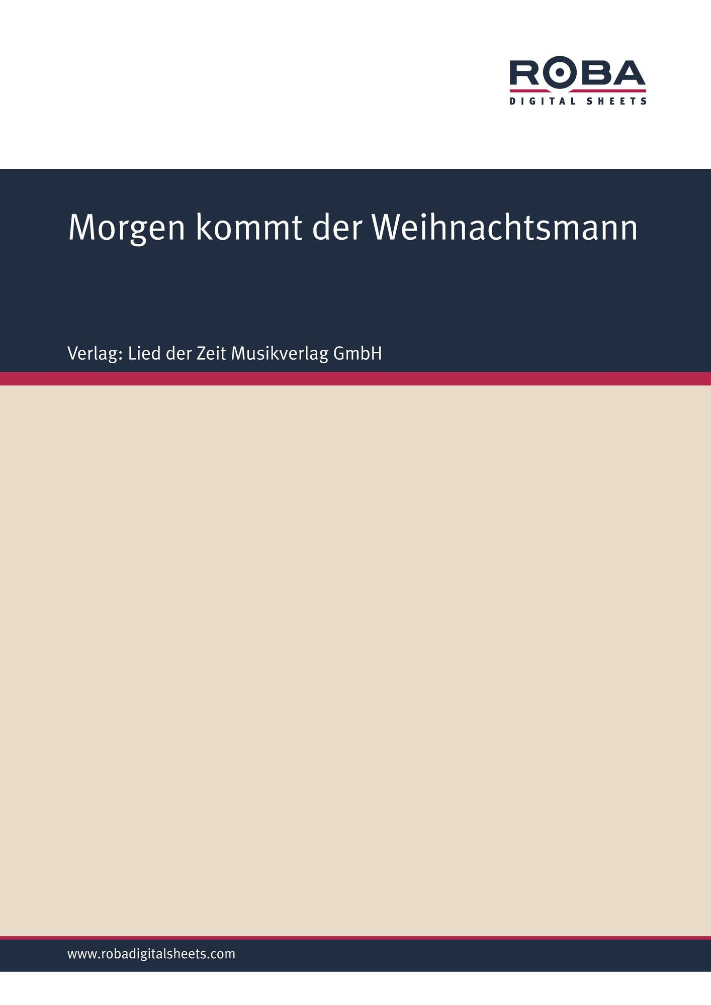 Morgen kommt der Weihnachtsmann : Volksweise