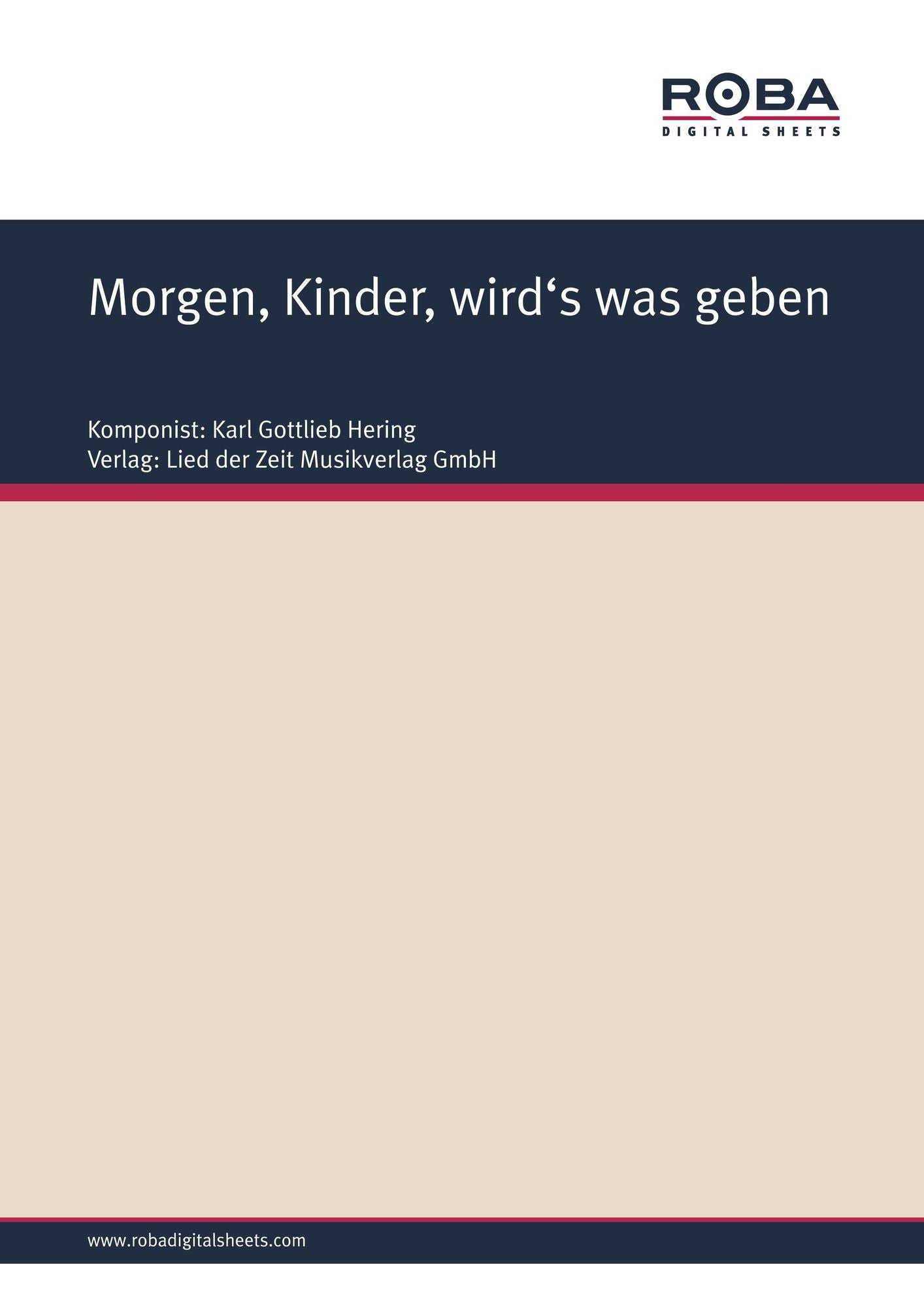 Morgen, Kinder, wird's was geben : Single Songbook