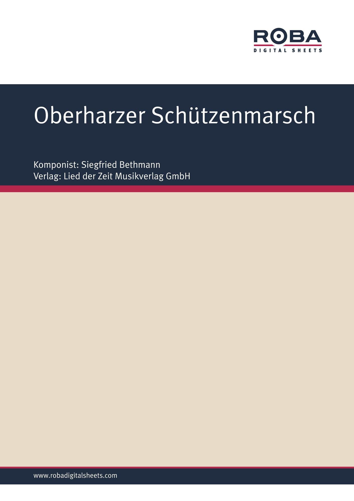 Oberharzer Schützenmarsch: Single Songbook for accordion