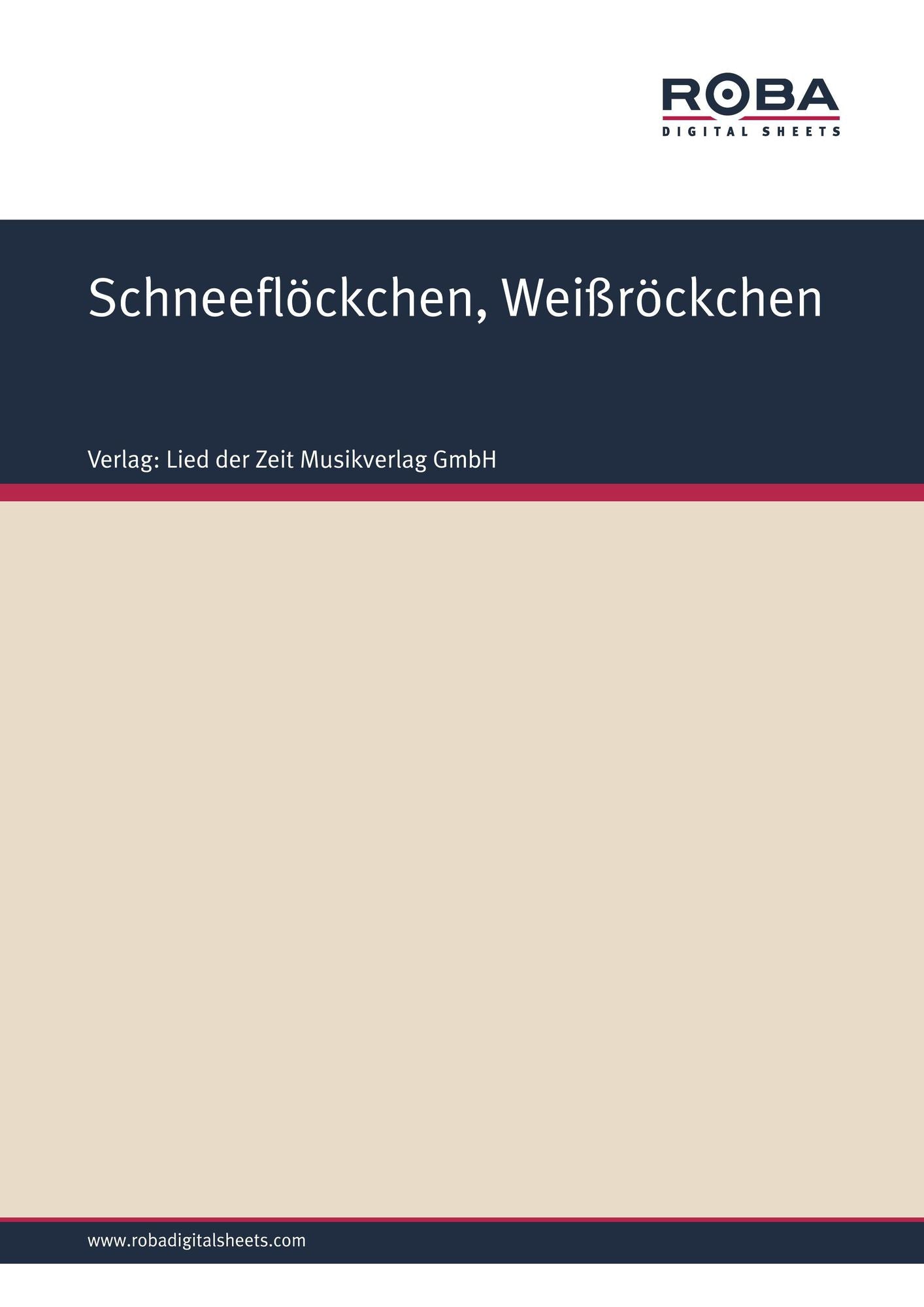 Schneeflöckchen, Weißröckchen : Single Songbook