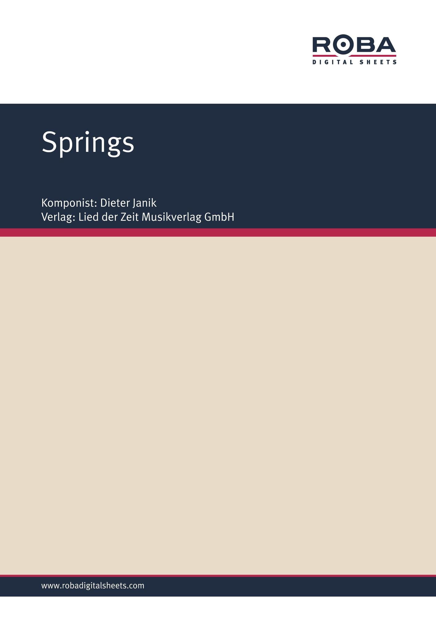 Springs: sheet music for jazzpiano